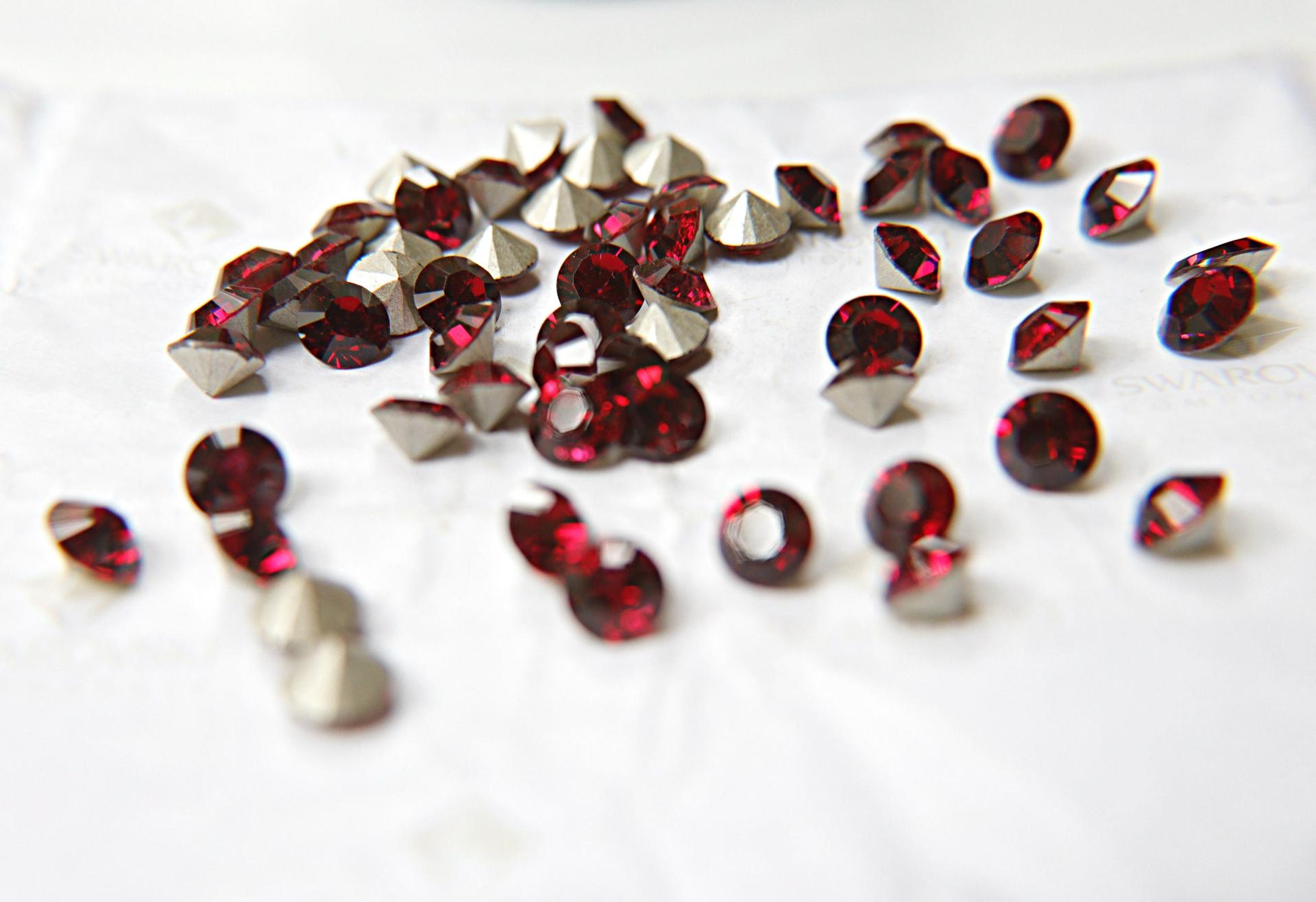 Swarovski 38ss Chaton Round Ruby 6/12/24/100/300 Pieces