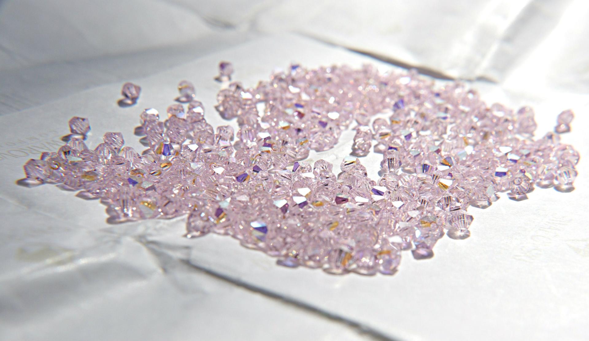 4mm Swarovski ROSALINE AB raibow Bicones beads 36/72/144/432/720 Pieces jewelry making findinga, embroidery materials, couture embellishment
