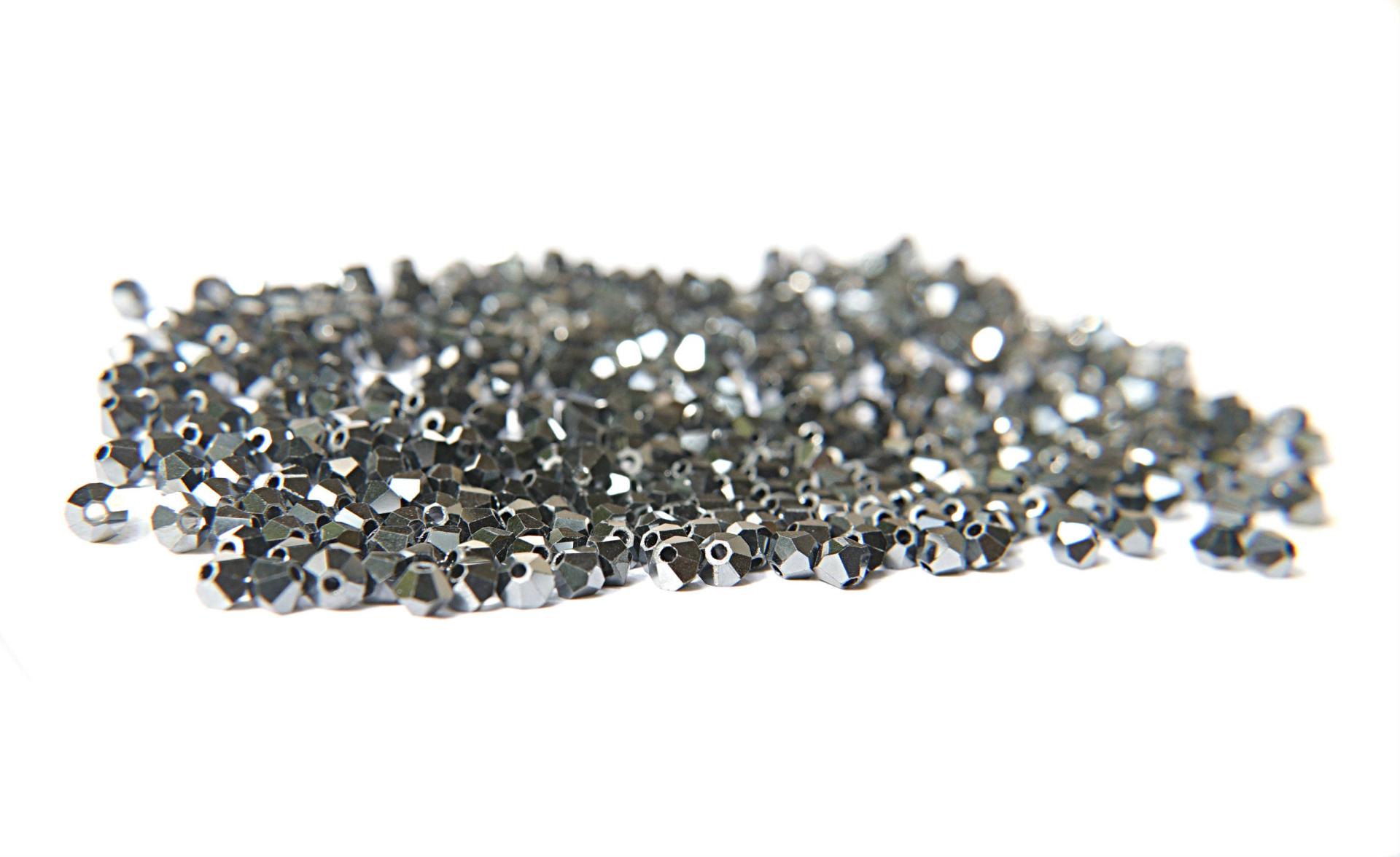 3mm Swarovski Bicone JET HEMATITE 2X beads Cuts 36/72/144/432/720 Pieces Jewelry findings, embroidery materials, jewelry making, craft