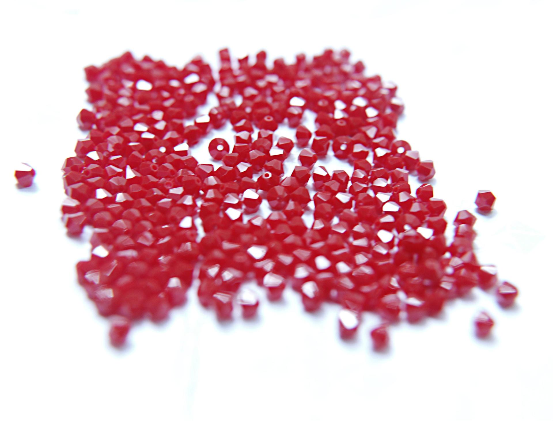 3mm Dark Red Coral Swarovski Bicone beads 36/72/144/432/720 Pieces (396) Jewelry findings, embroidery materials, jewelry making, craft