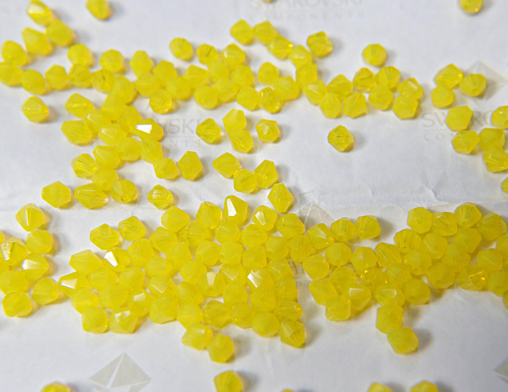 4mm Citrine Opal Genuine Czech Bicone Rare Beads 36/72/144/432/720 Pieces 80120 embroidery materials, rare jewelry findings, craft supplies