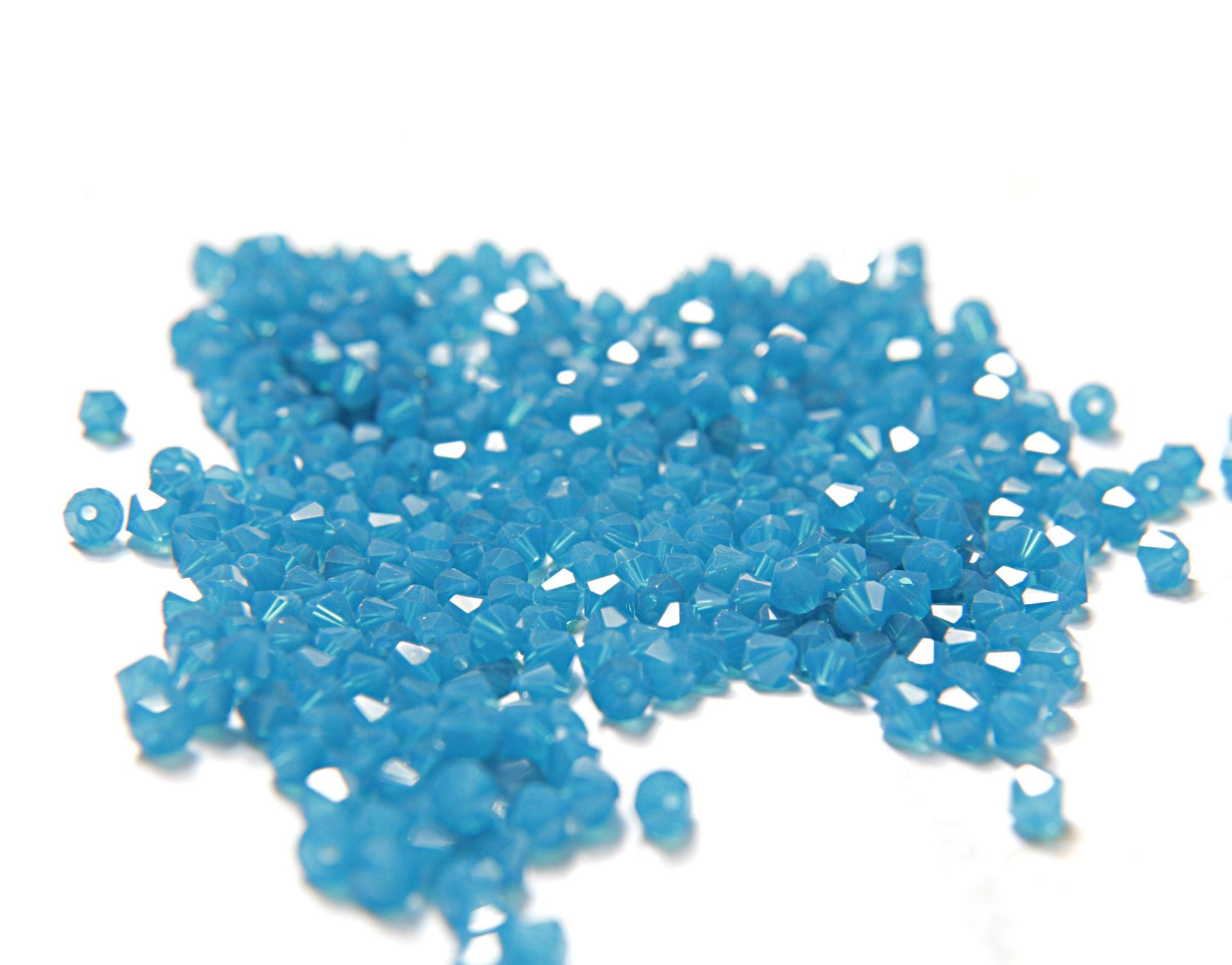 3mm Caribbean Blue Opal Swarovski Bicone beads 36/72/144/432/720 Pieces 395 Jewelry findings, embroidery materials, jewelry making, craft