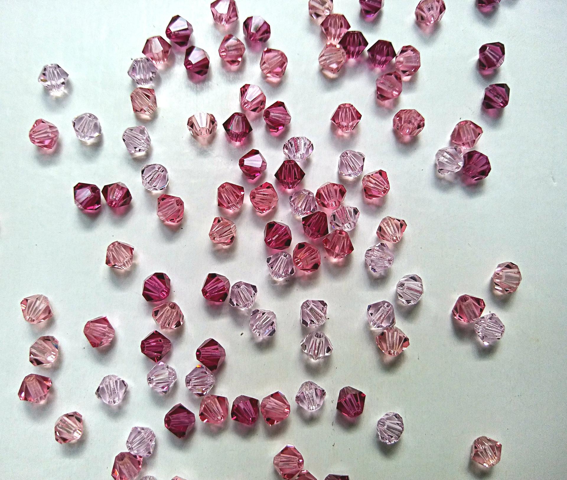3mm Pink Shaded Mix Swarovski Bicone Cuts beads 72/144/432/1000 Pieces