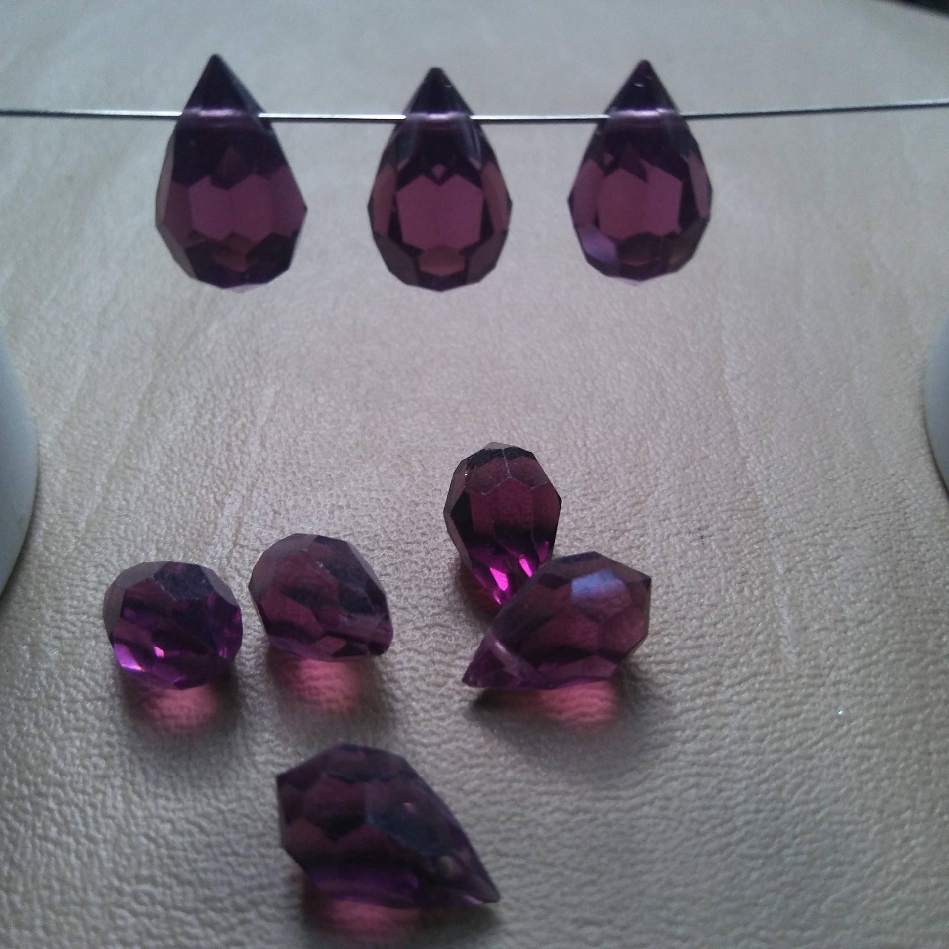 Vintage Swarovski crystal Drops 15x9 MM Fancy Crystal drops 6 Pieces