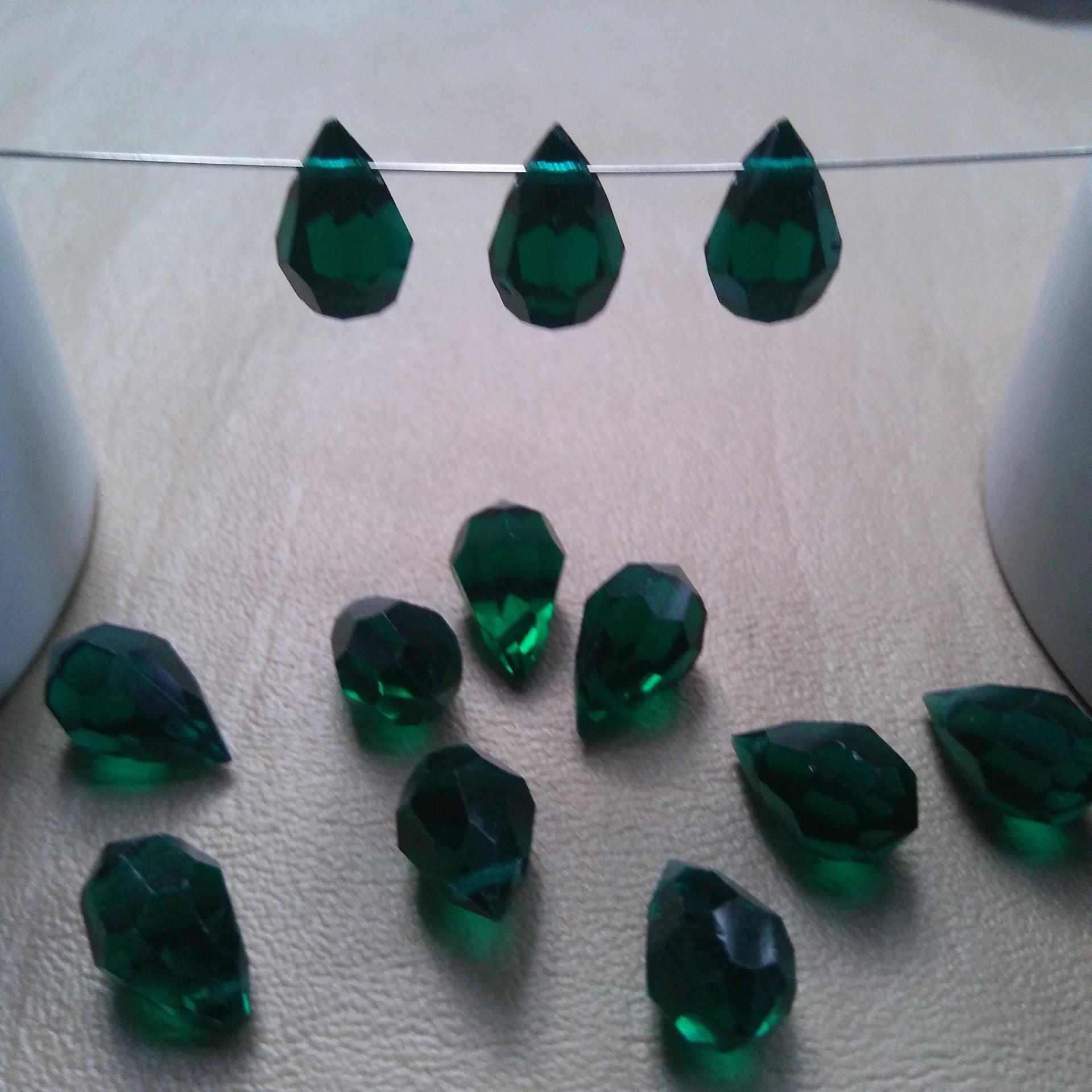 Vintage Swarovski crystal Drops 15x9 MM Fancy Crystal drops 6 Pieces
