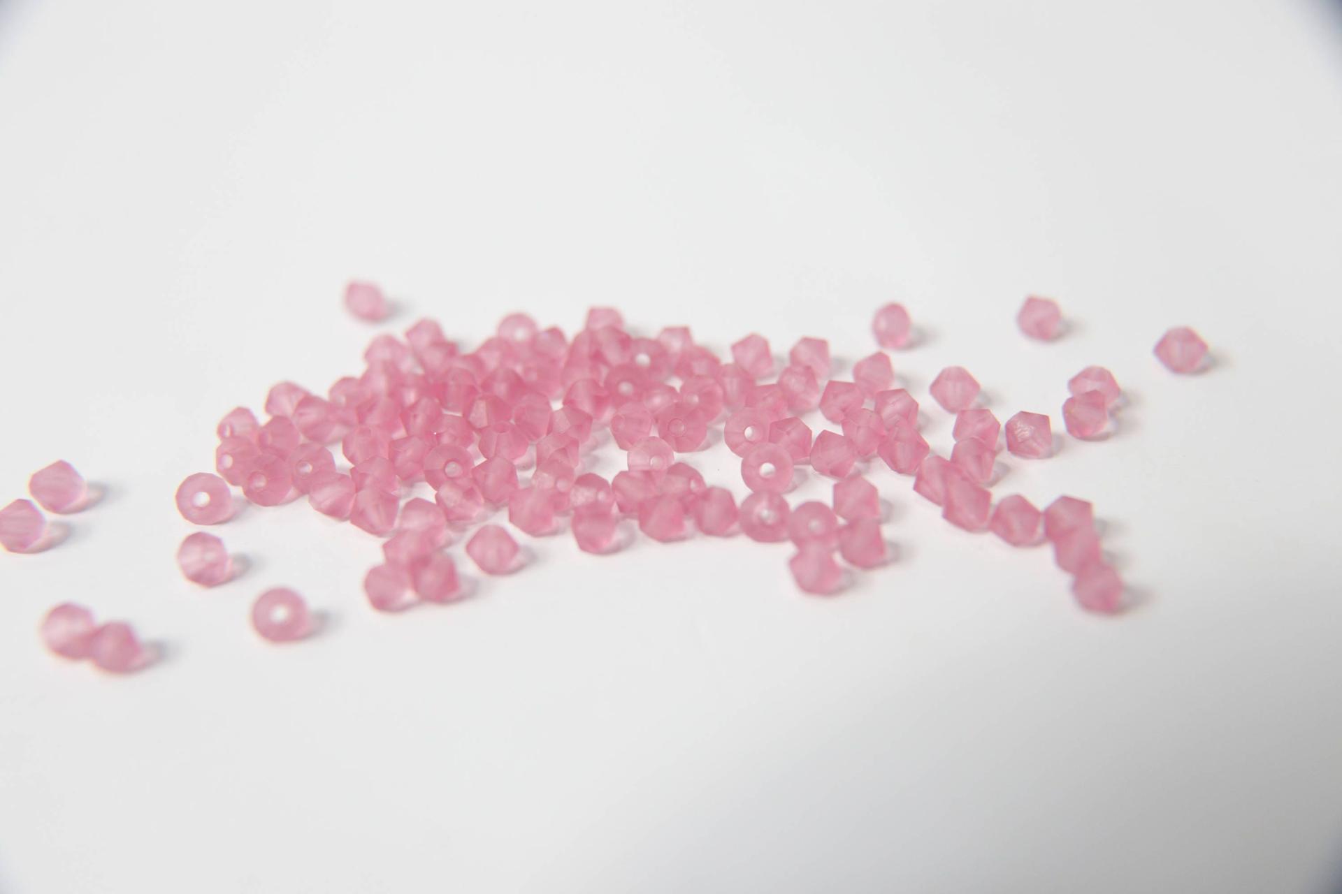 4mm MATT Rose Swarovski Bicone Beads 36/72/144/432/720 Pieces Made in Austria VINTAGE SWAROVSKI, wedding decorations, embroidery materials
