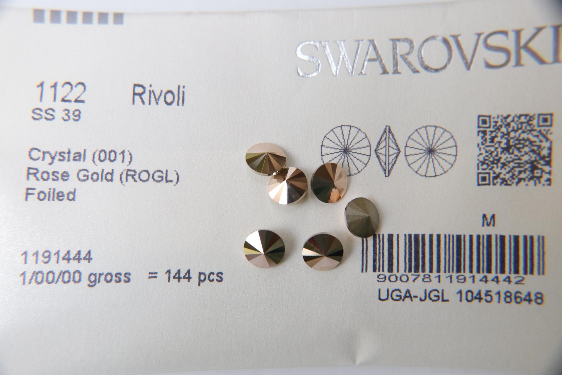 8 mm Swarovski 1122 Rivoli Crystal Foiled in 13 Colours 6/12/72/144 Pieces (39 ss) jewelry findings, PREMIUM MATERIALS