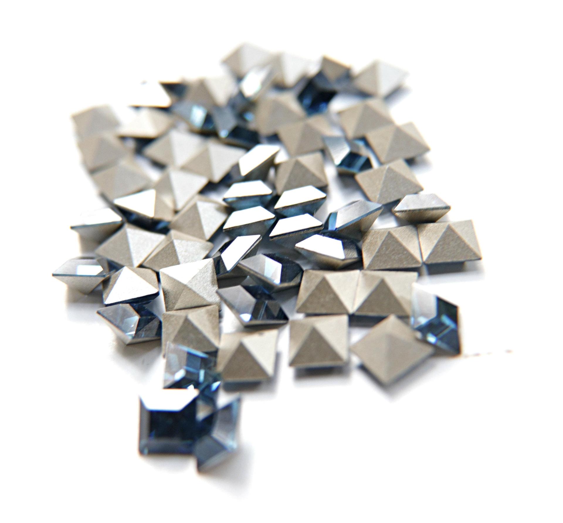 8mm Swarovski #4428 Square Fancy Stone Montana 6/36/72/144 Pieces (207) settings stones/jewelry making