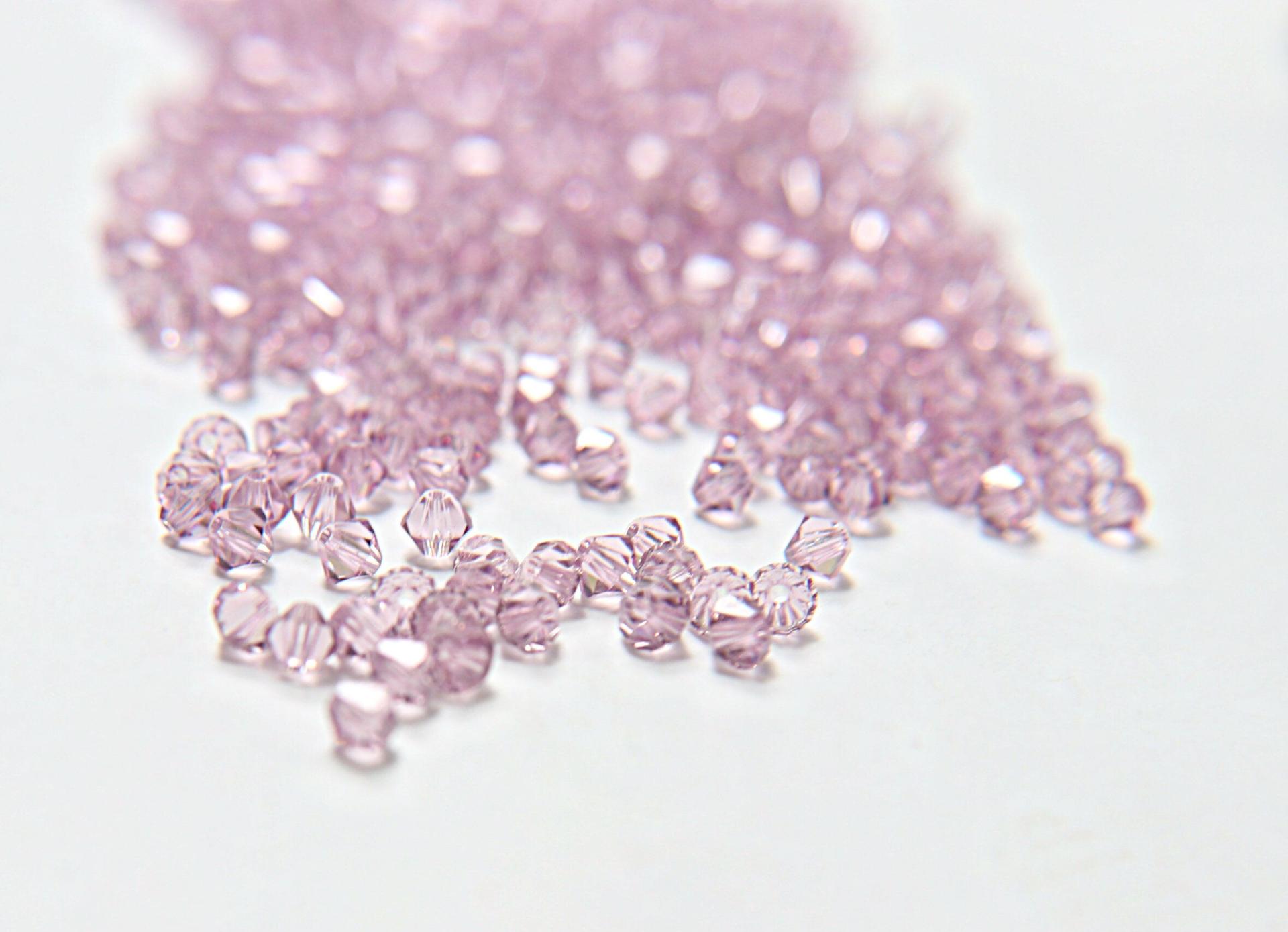 Light Amethyst (4mm) Swarovski Bicone Beads 36/72/144/432/720 Pieces (212) jewelry making, vintage findings, embroidery materials, gemstone