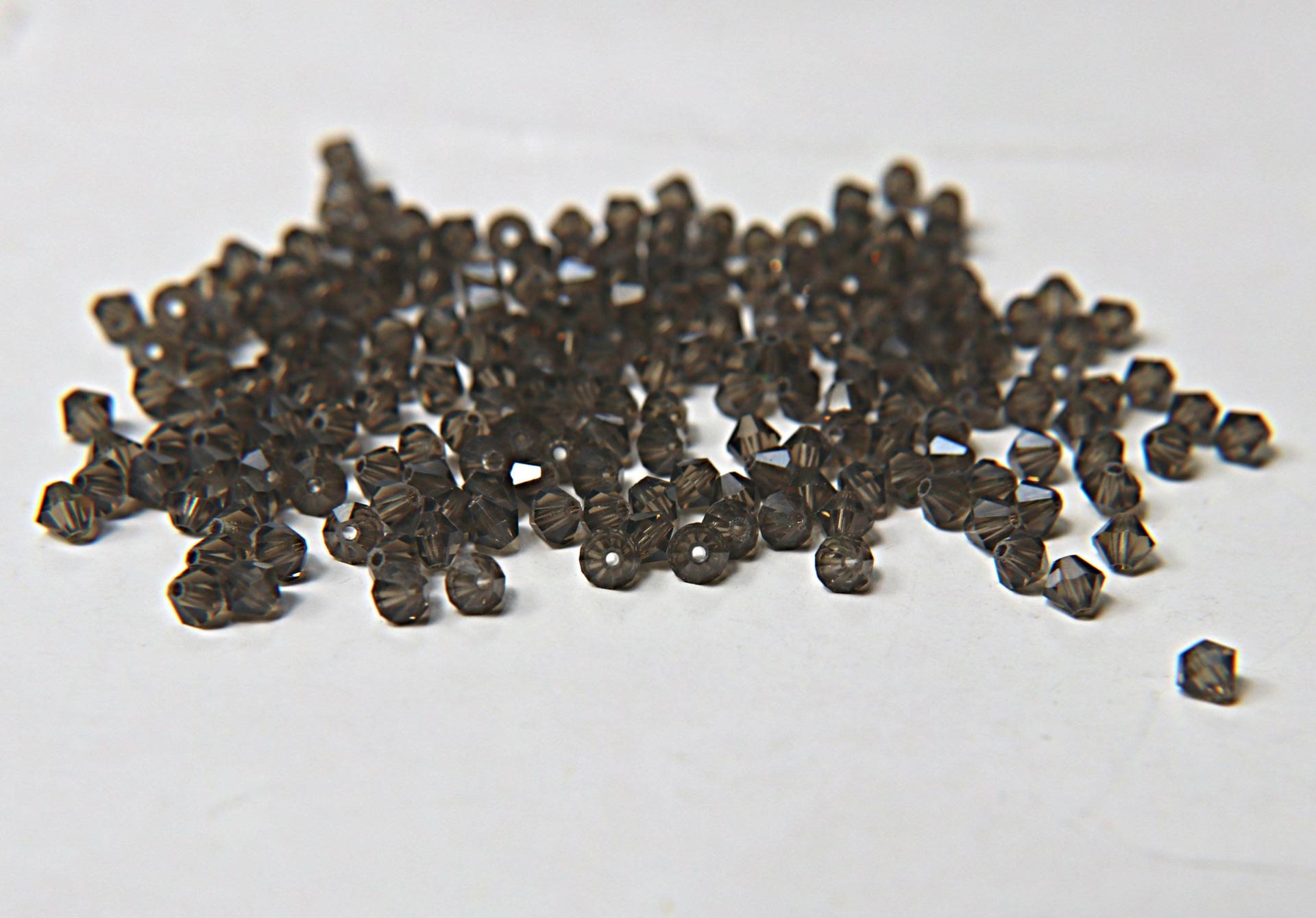 4mm Smoky Quartz Swarovski Bicone beads 72/144/432/720 Pieces jewelry making beads (225) Rare findings, jewelry making, premium supplies