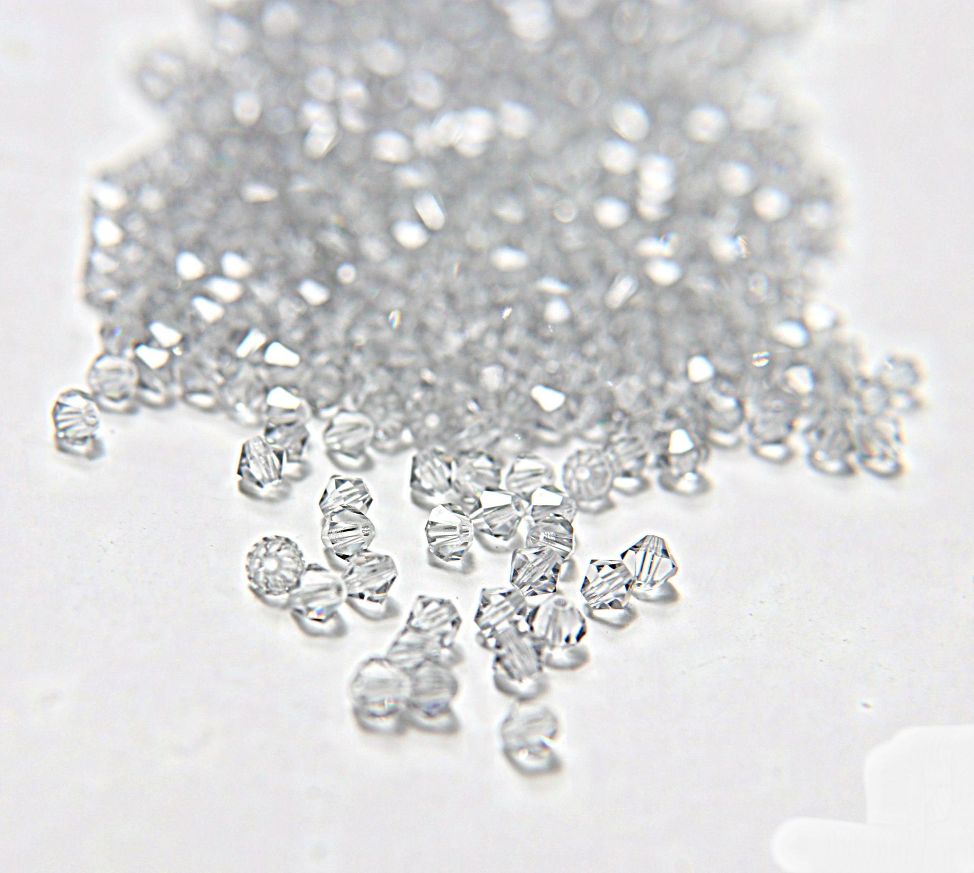 Crystal Shadow (4mm) Swarovski Bicone beads 36/72/144/432/720 Pieces VINTAGE SWAROVSKI, rare findings, craft supply, embroidery material