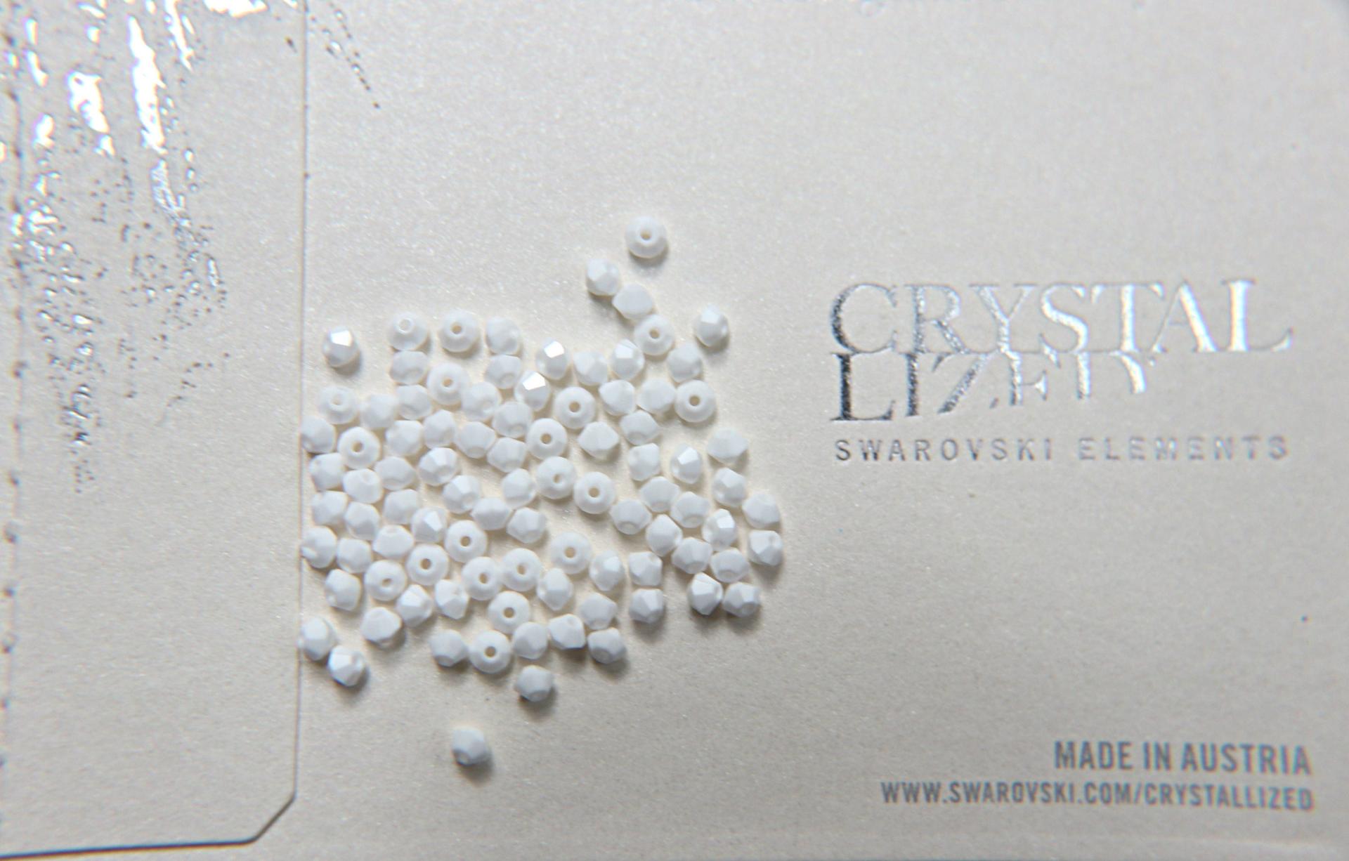 3mm Chalk White Rare Swarovski Bicone beads 36/72/144/432/720 Pieces (279) Jewelry findings, embroidery materials, jewelry making, craft