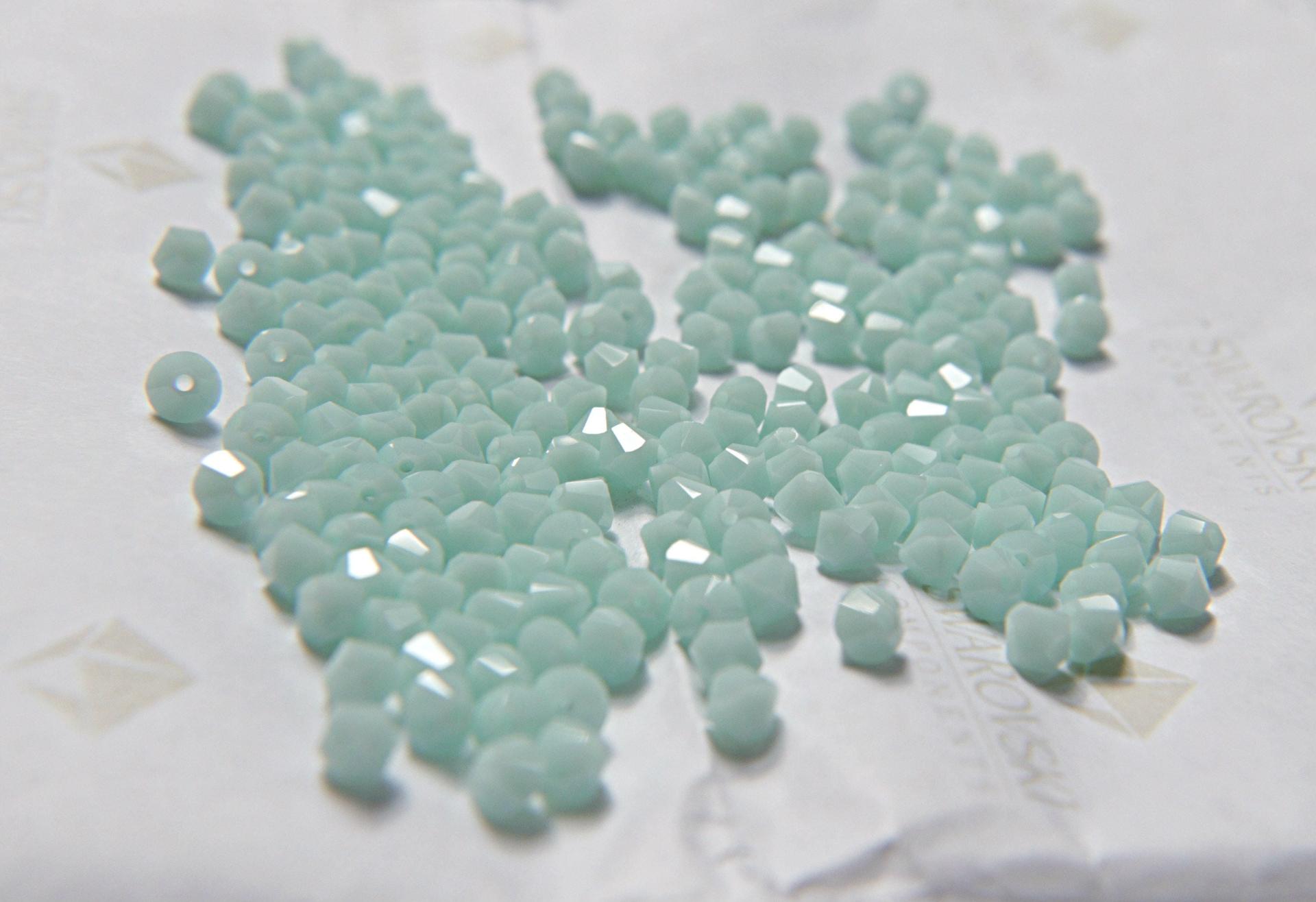3mm Mint Alabaster Swarovski Bicone Beads 36/72/144/432/720 Pieces (397) Jewelry findings, embroidery materials, jewelry making, craft