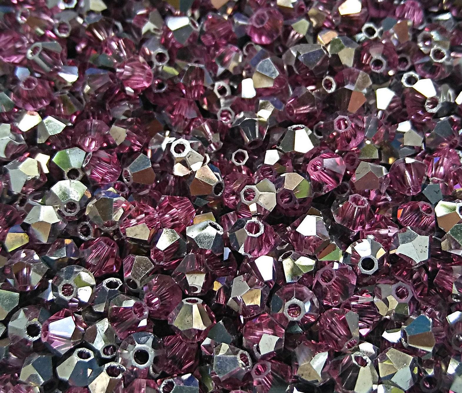 4mm Swarovski Rose Comet Argent Light Bicones 36/72/144/432/720 Pieces rare beads, embroidery materials, decorations, wedding