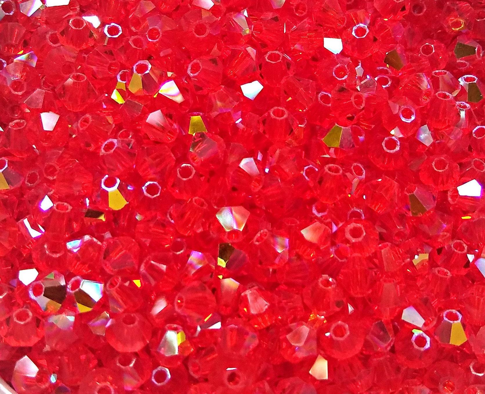 Swarovski (4mm) Hyacinth AB Bicones rainbow beads 36/72/144/432/720 Pieces Jewellery making beads, couture embellishments, embroidery