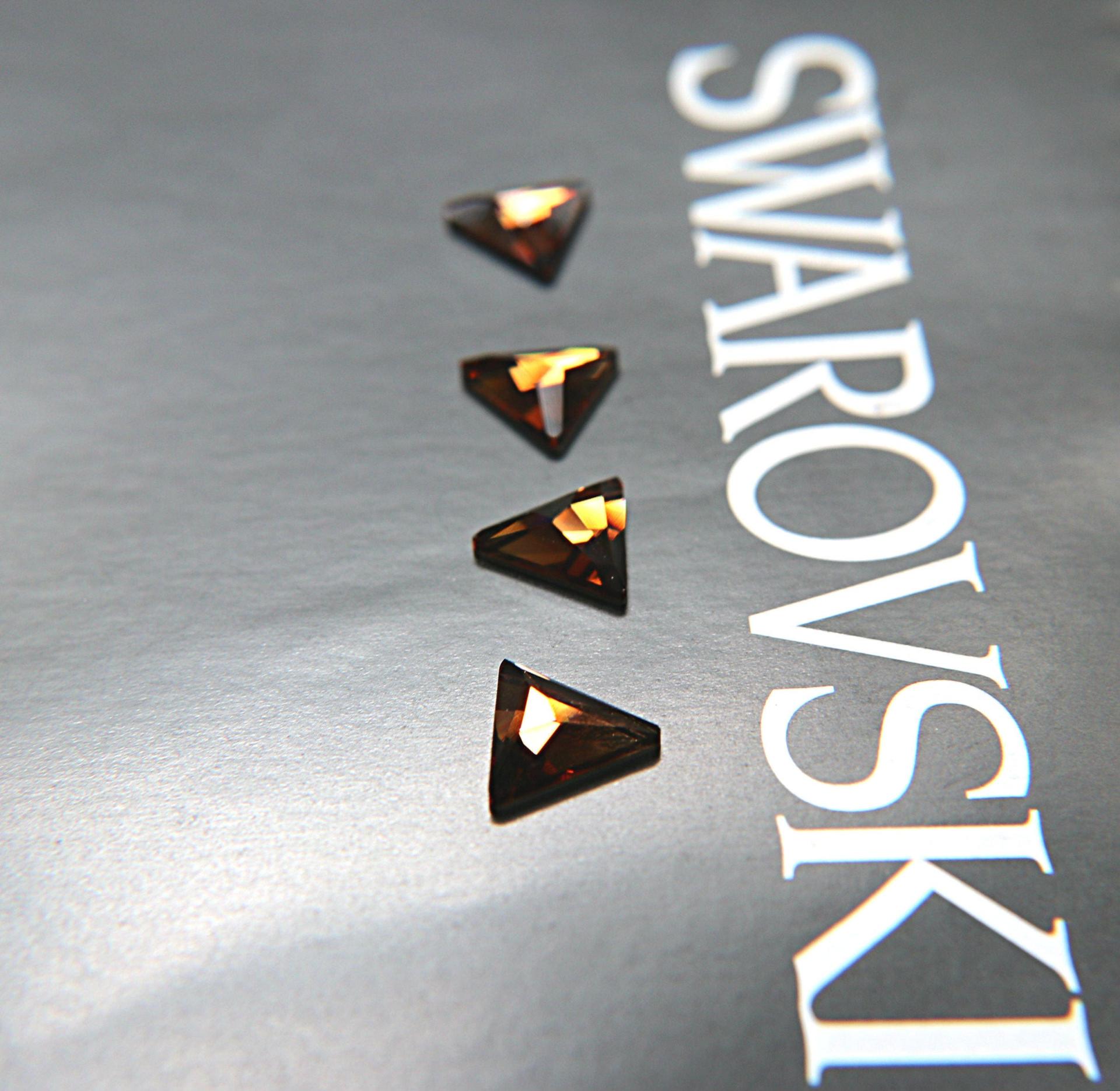 Swarovski 2720 Cosmic Delta 12.5mm Smoked Topaz Non Hotfix 6/24/72/144 pieces home decorations / crystal embellishment Nail art decoration