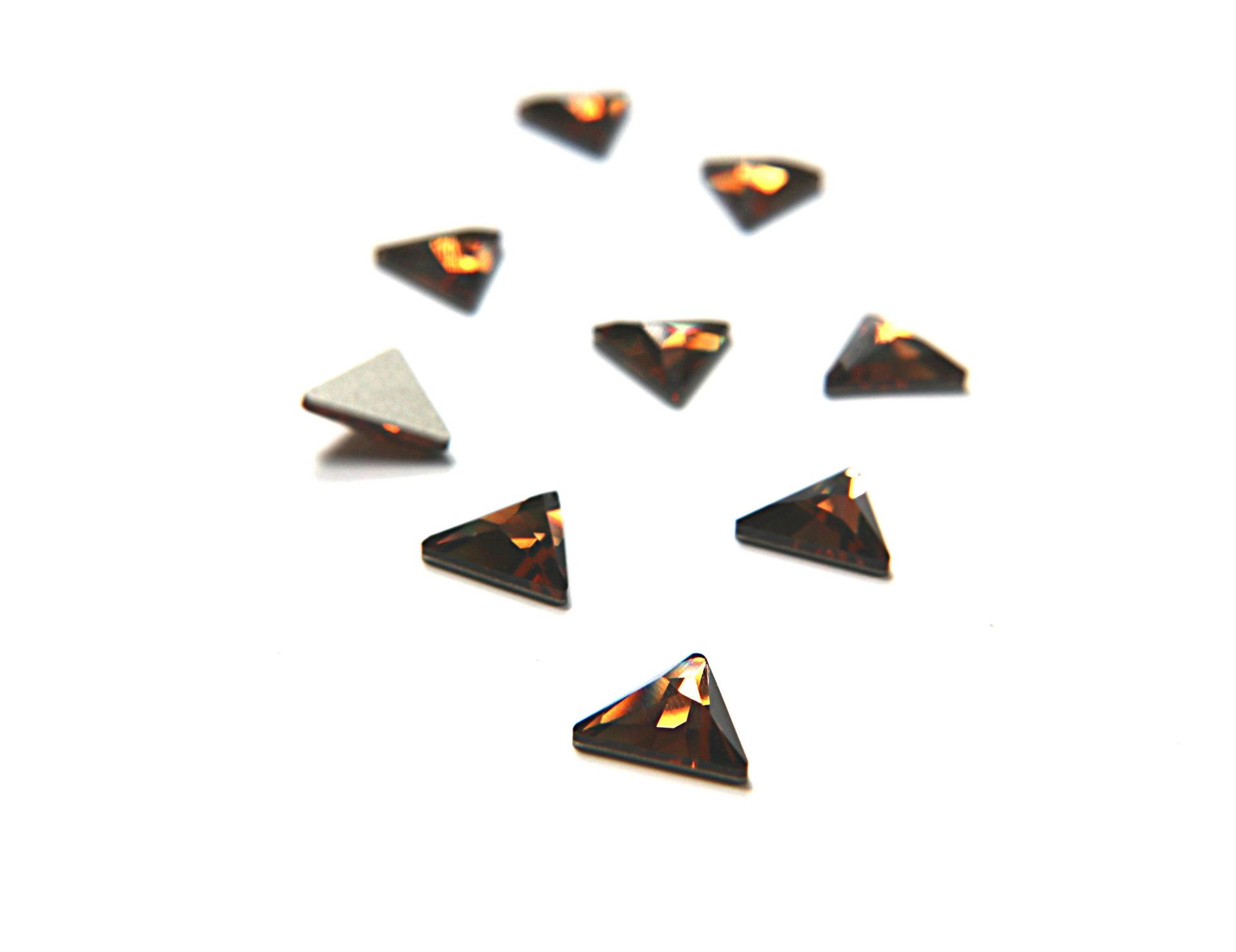 Swarovski 2720 Cosmic Delta 12.5mm Smoked Topaz Non Hotfix 6/24/72/144 pieces home decorations / crystal embellishment Nail art decoration