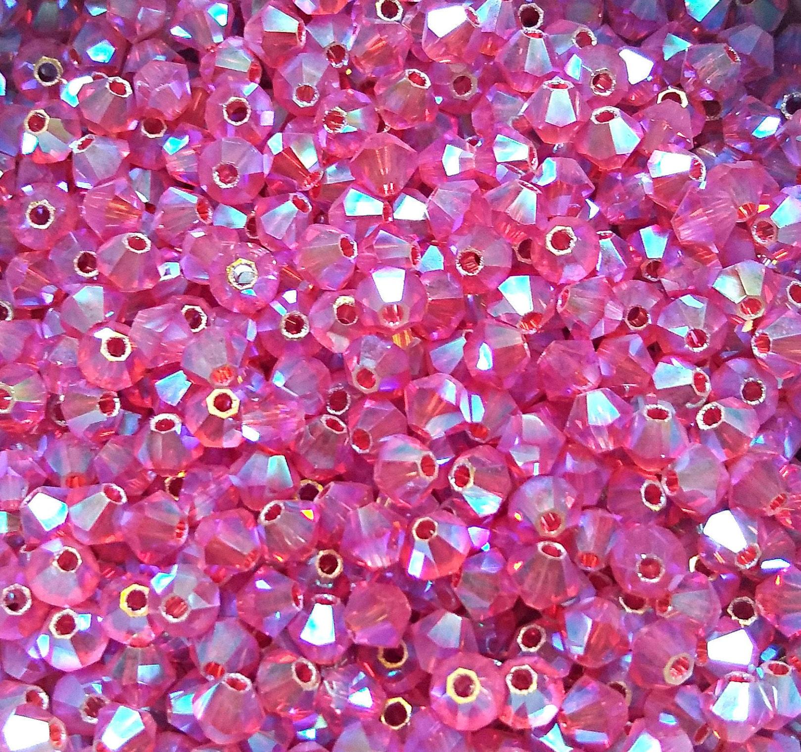 4mm Swarovski Padparadscha AB 2X FC Bicones Rainbow Beads 36/72/144/432/720 Pieces PREMIUM Jewelry making rainbow beads embroidery materials