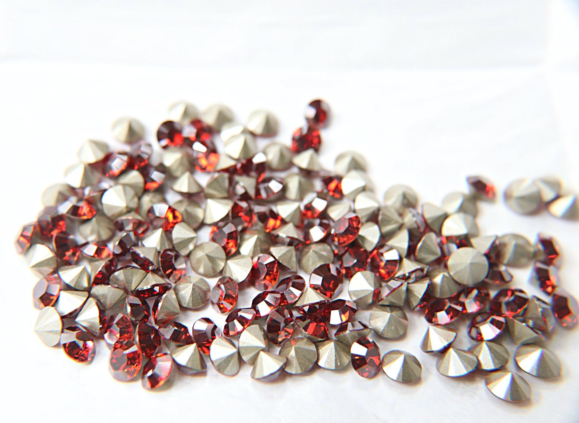 Swarovski 34ss Chaton Round Crystal Red Magma 6/12/24/100/300 Pieces