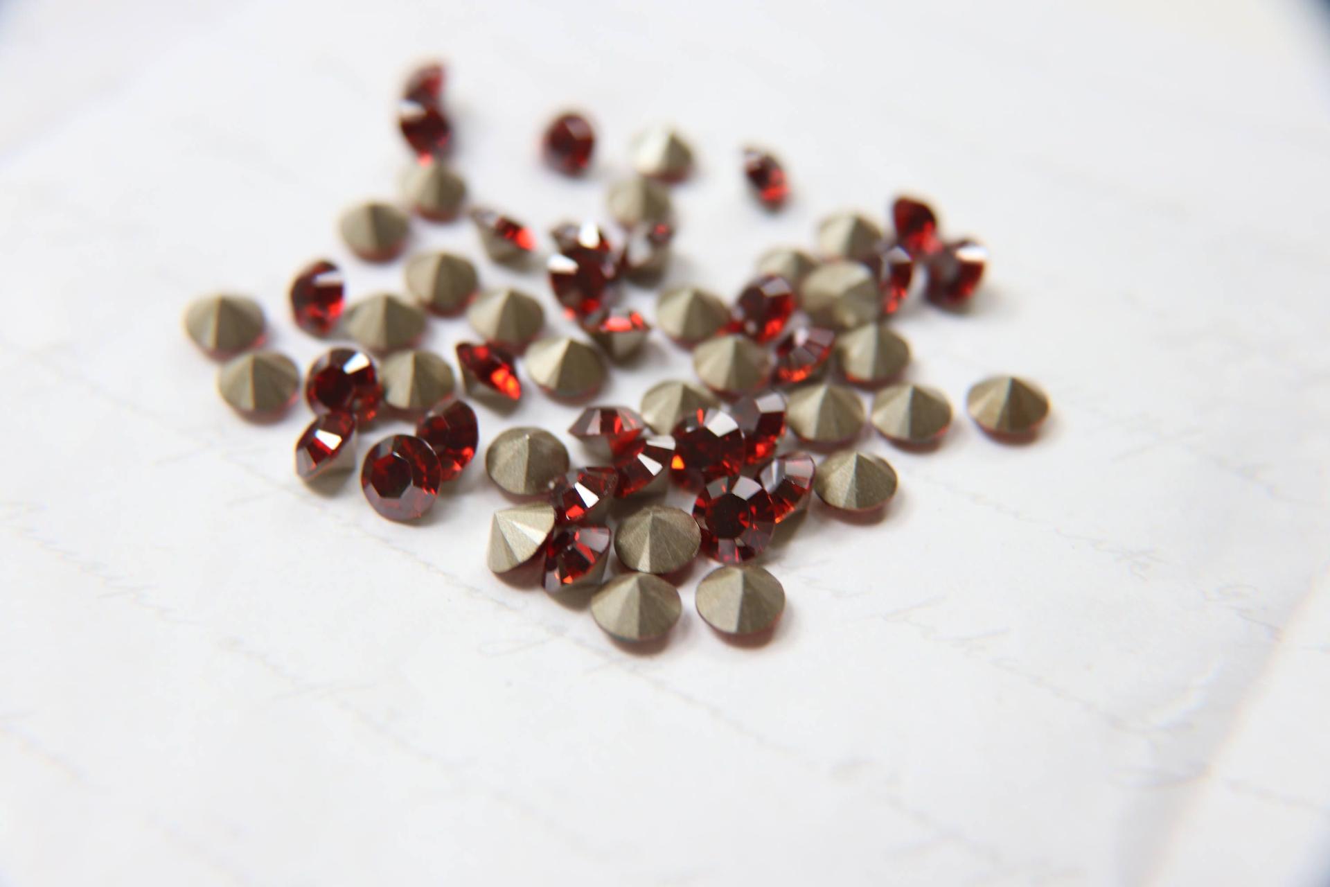 Swarovski 34ss Chaton Round Crystal Red Magma 6/12/24/100/300 Pieces
