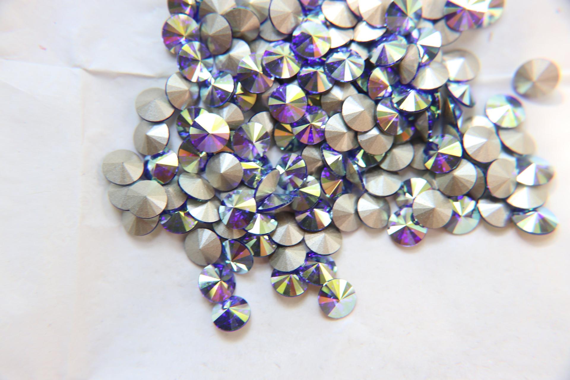 8 mm Swarovski 1122 Rivoli Crystal Foiled in 13 Colours 6/12/72/144 Pieces (39 ss) jewelry findings, PREMIUM MATERIALS