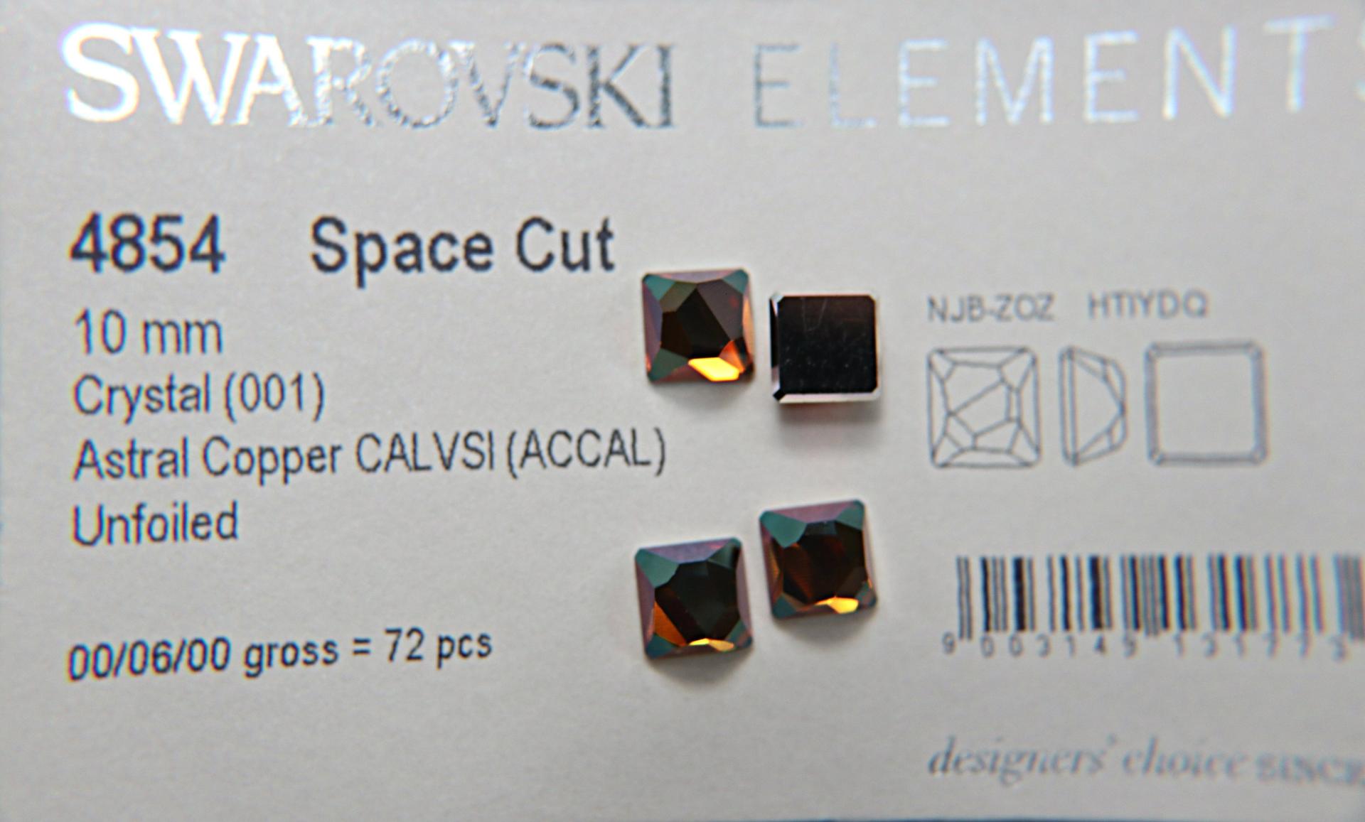 SWAROVSKI 10MM #4854 Space Cut Fancy Stone in 4 Colors 6/24/72/144 Pieces