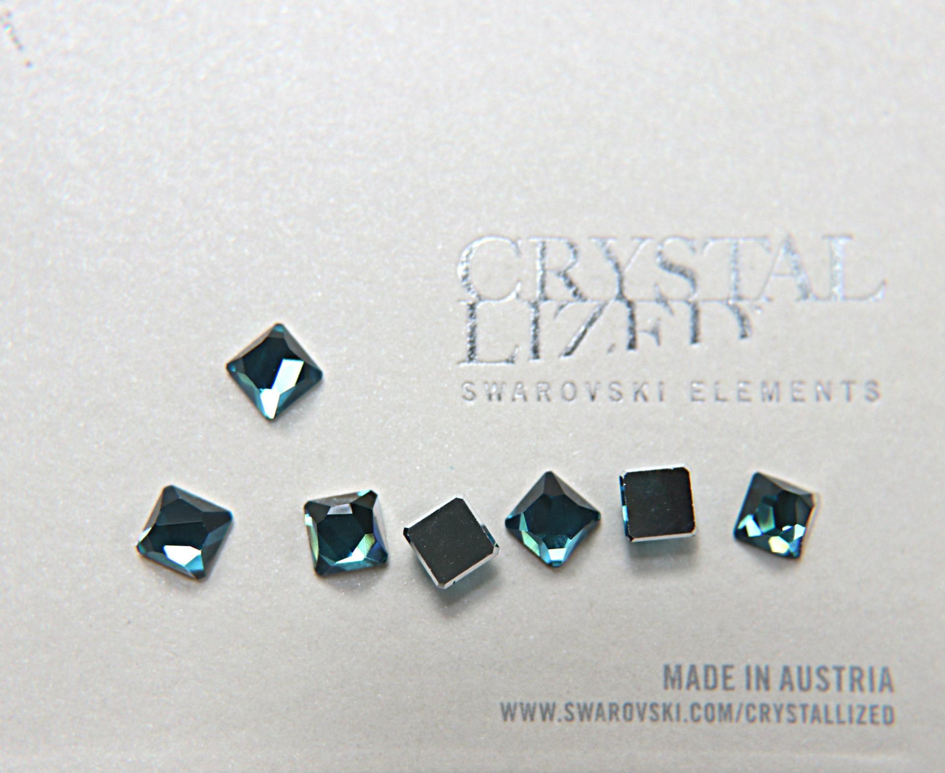 SWAROVSKI 8MM #4854 Space Cut Fancy Stone in Indicolite Comet Argent Light 6/24/72/144 Pieces Nail art decoration, craft supplies