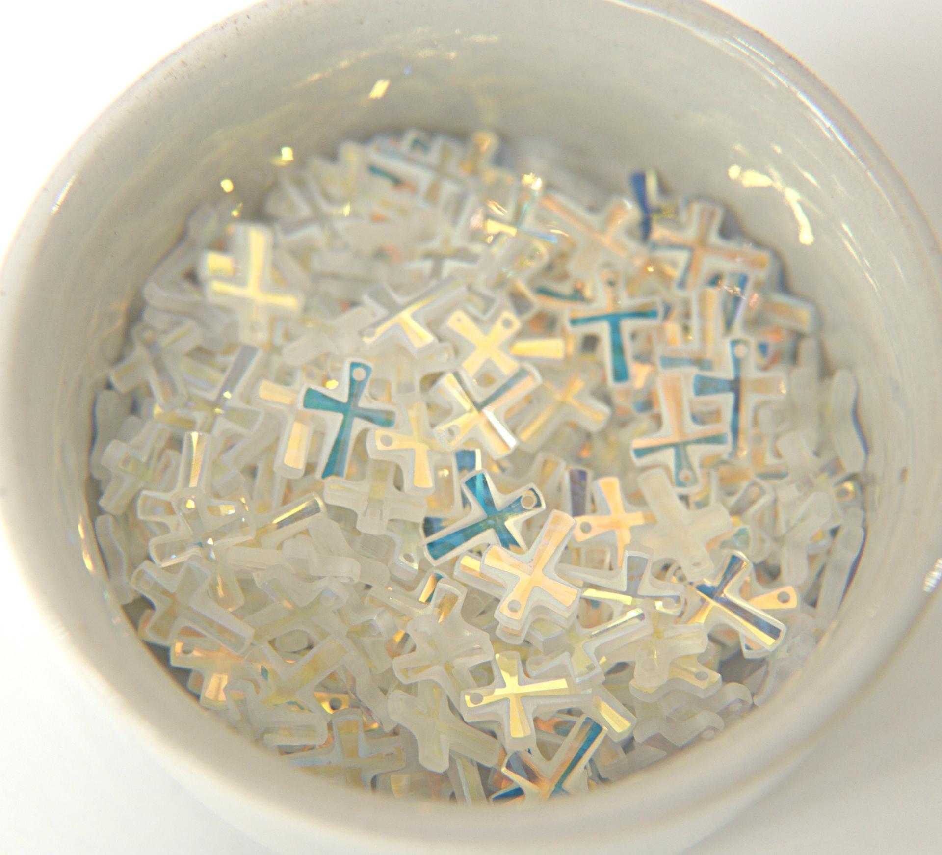 Swarovski Elements 12x10mm Swarovski Crystal Classic Cross Pendant (3 Colors) 6860 Jewelry supplies, charms, pendants, jacket embellishment