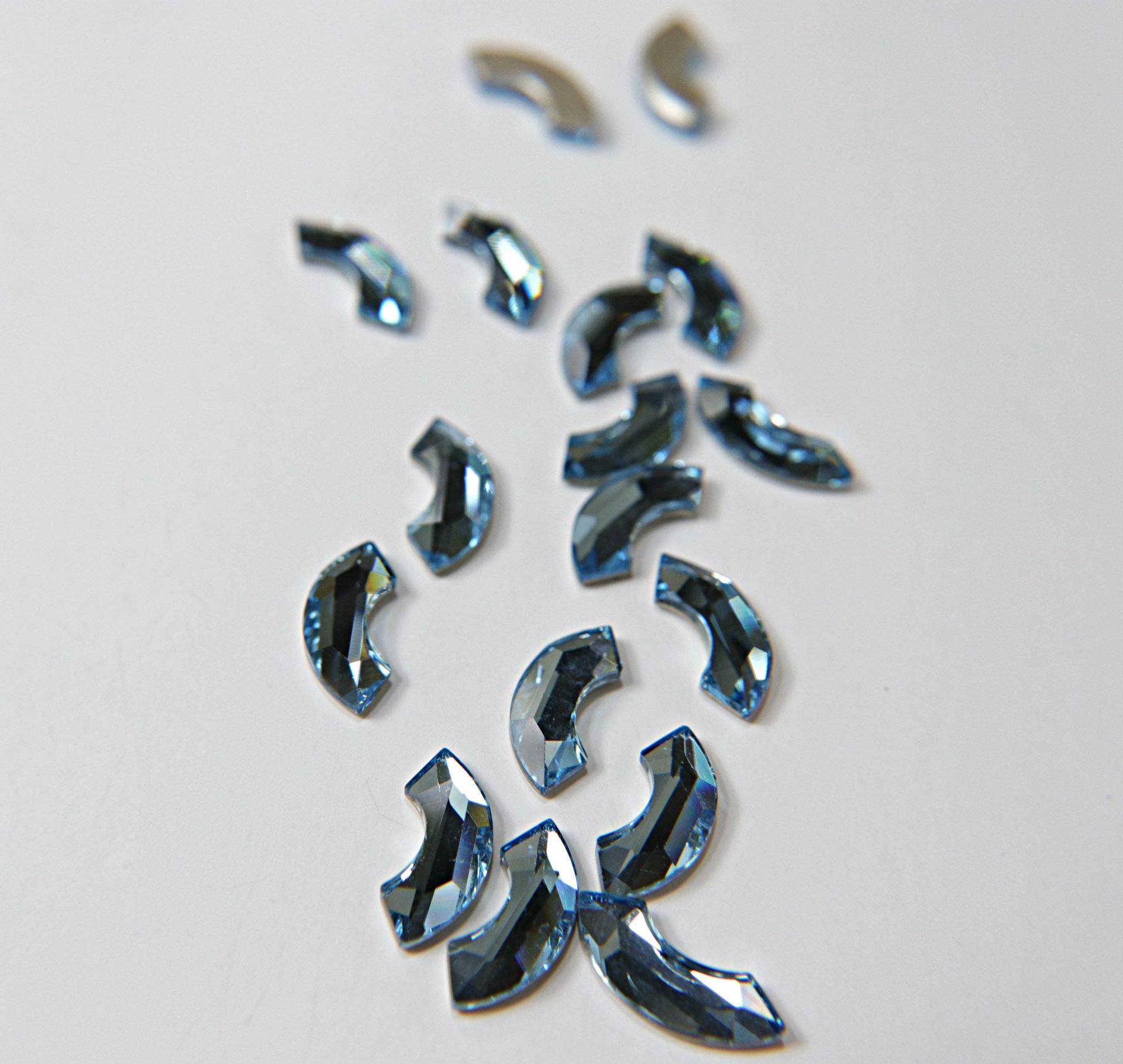 SWAROVSKI 2037 Eclipse Flat Back non hotfix crystal Crystal/Light Siam/Crystal AB/ Light Smoked Topaz/Aquamarine 6/24 Pieces