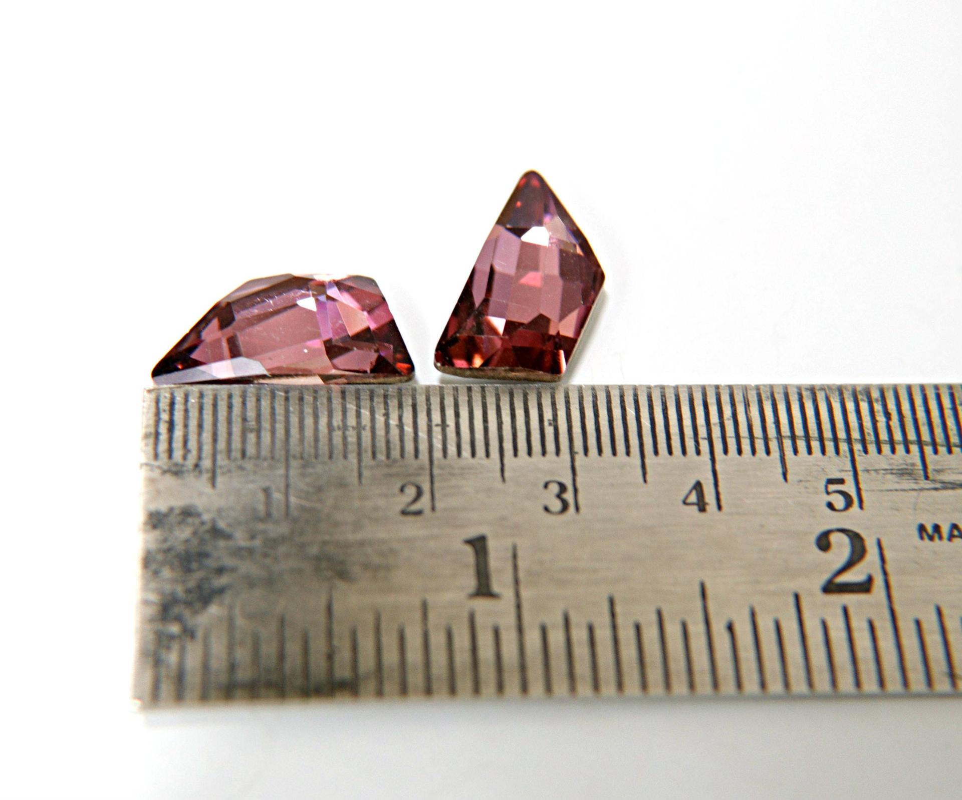 SWAROVSKI Fancy Stone 19X9 MM Crystal/Antique Pink/Montana 2/6/24 Pieces