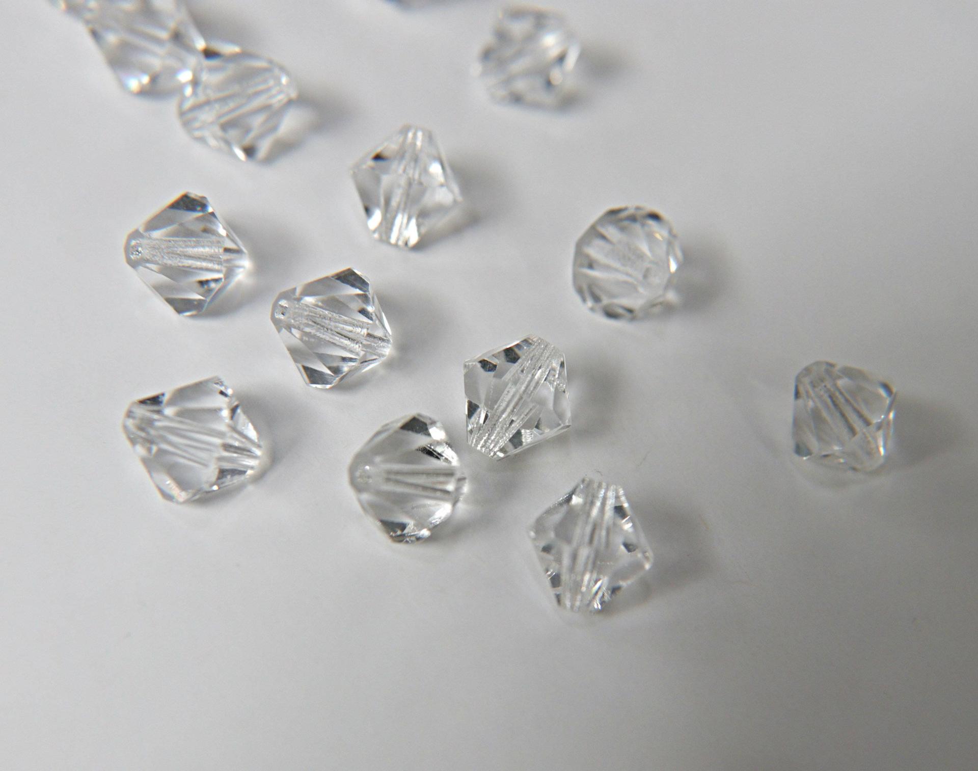 10mm SWAROVSKI, Rare Bicones Austrian, Aquamarine AB/Crystal/Jet Nut/Peridot/Crystal Blue Shade/Crystal Silver Night vintage rare beads