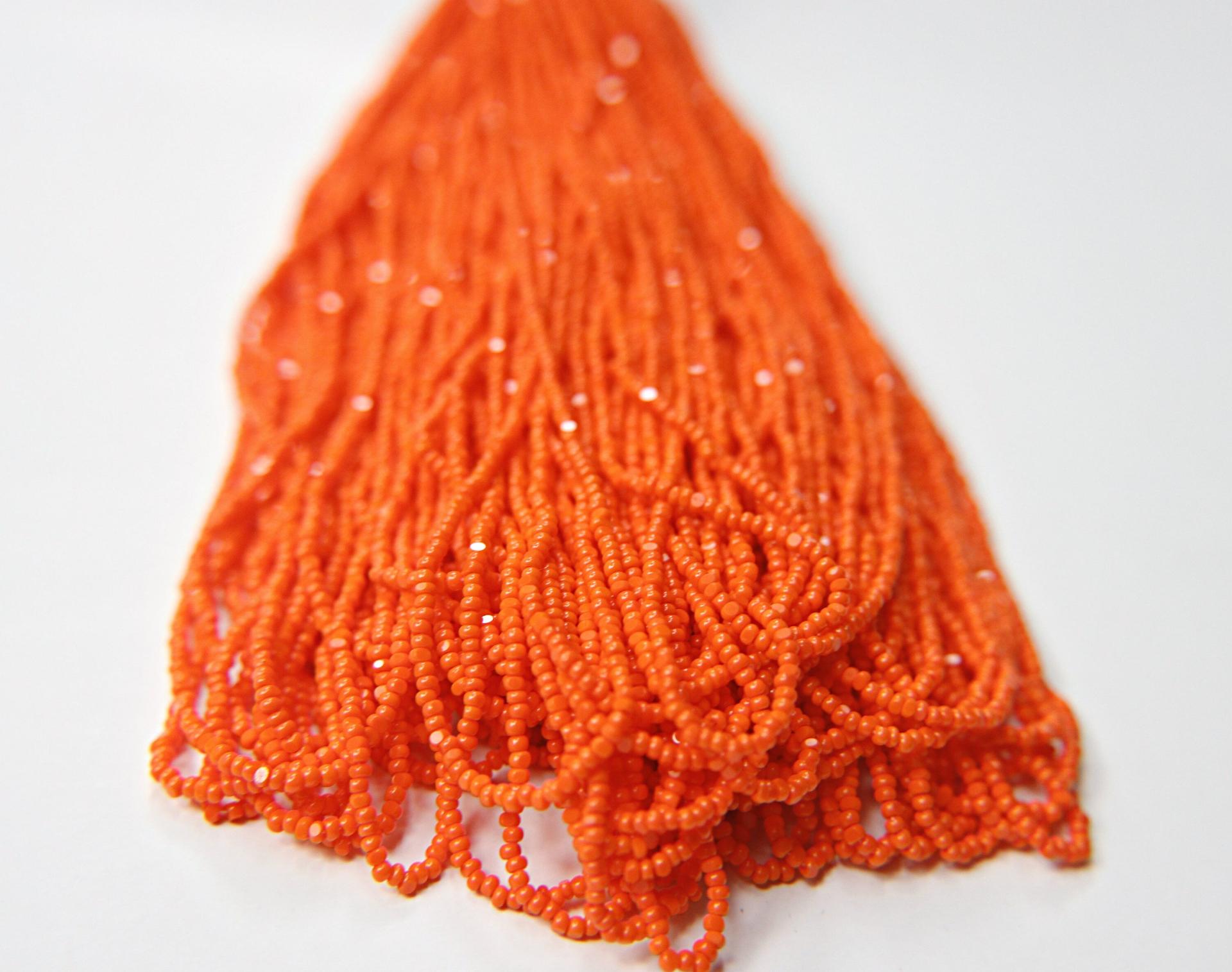 13/0 Hanks Charlotte True Cut Beads Orange Opaque 1/5/25/50/100 Hanks 1.6mm glass beads, jewelry supply, findings, craft supply, rare beads