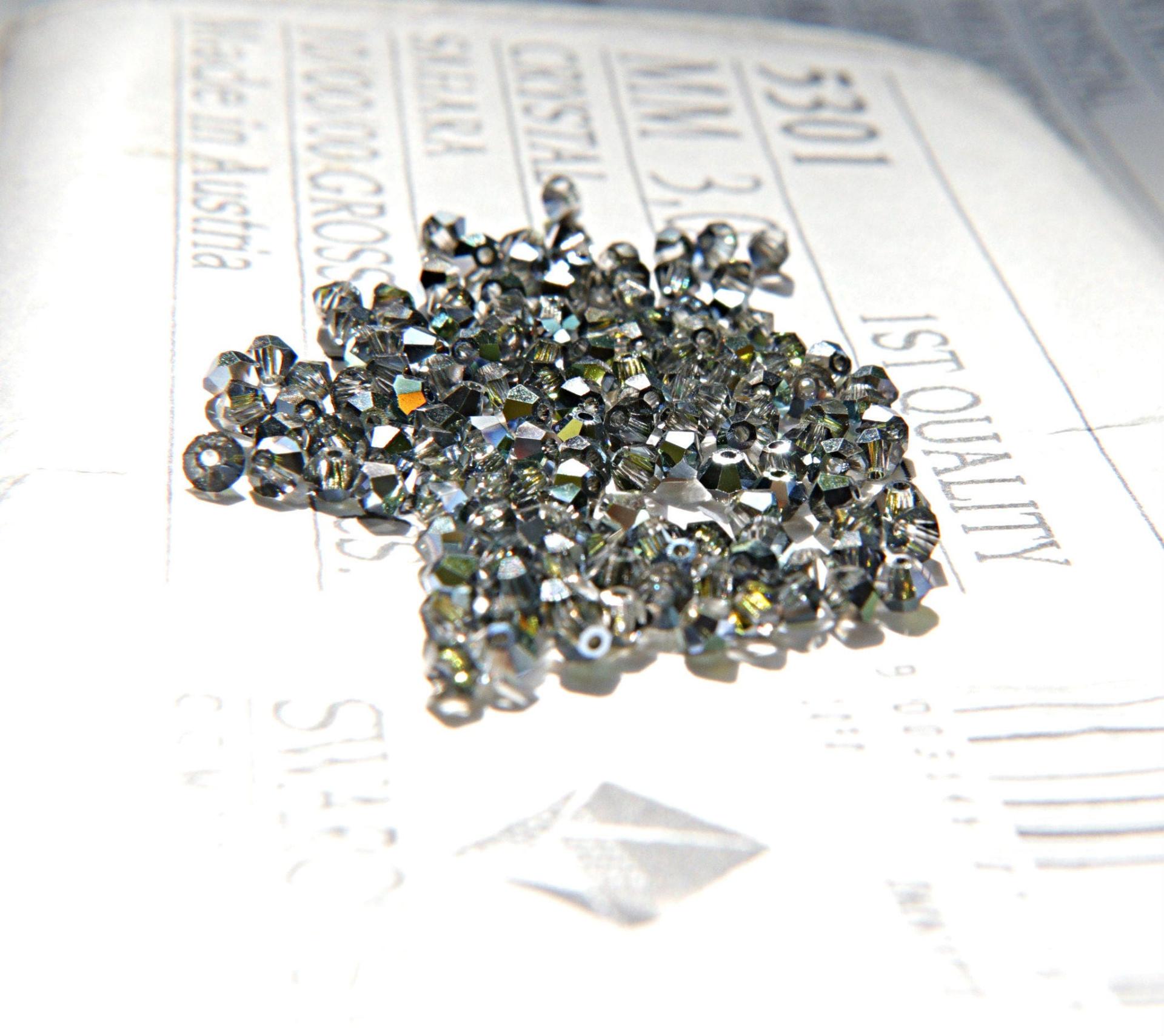 3mm Crystal Sahara Swarovski Bicone Cuts 36/72/144/432/720 Pieces Jewelry findings, embroidery materials, jewelry making, craft supplies