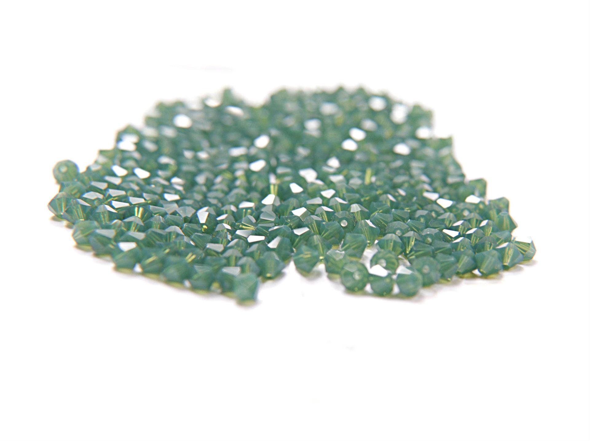 3mm Palace Green Opal Swarovski Bicone beads 36/72/144/432/720 Pieces (393) jewelry supplies, couture embroidery, wedding embellishments