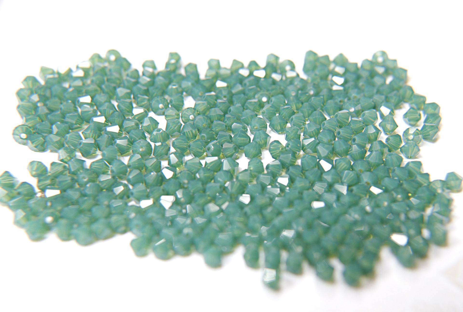 3mm Palace Green Opal Swarovski Bicone beads 36/72/144/432/720 Pieces (393) jewelry supplies, couture embroidery, wedding embellishments