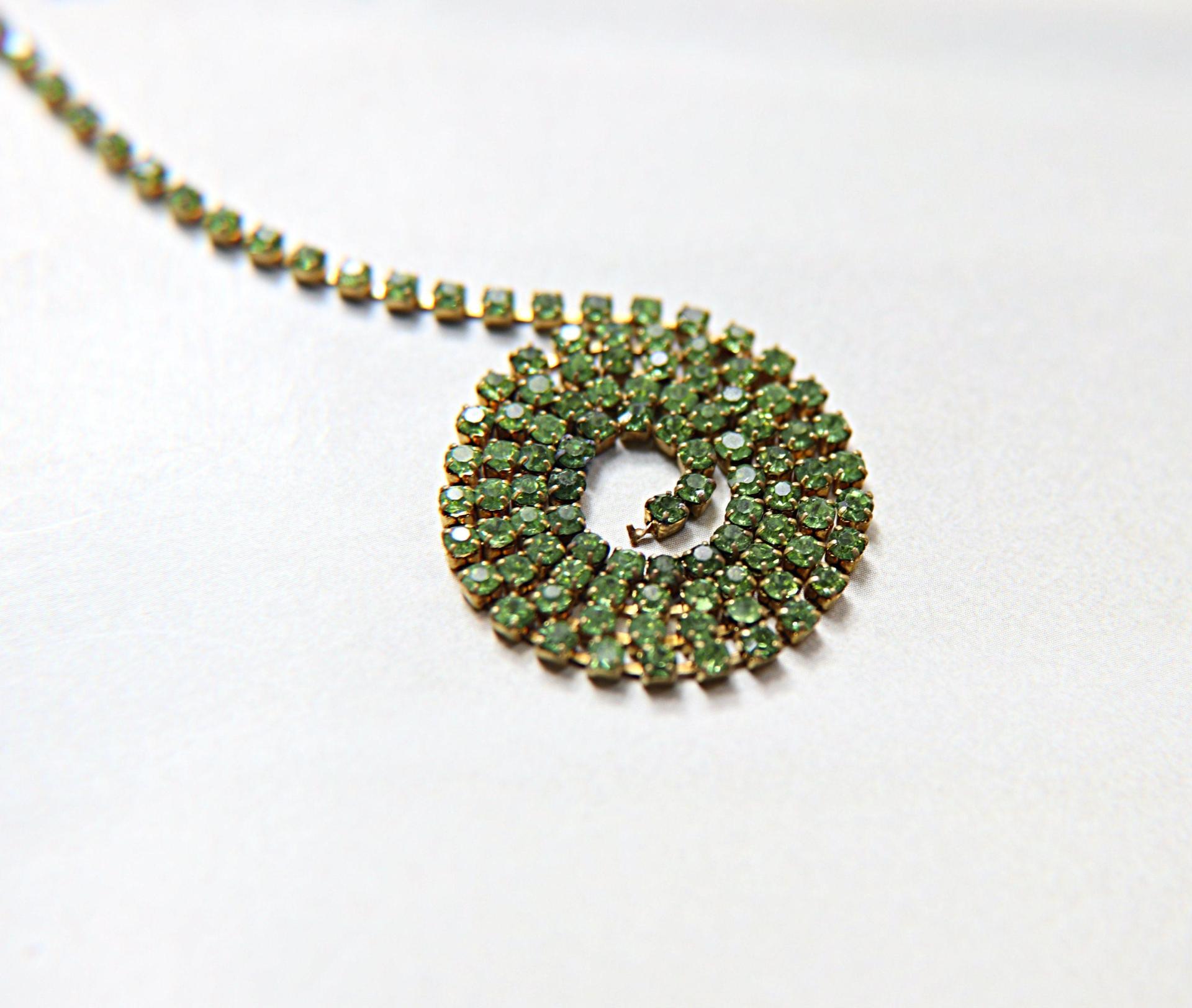 6 SS Rhinestone Chain Vintage Machine cut Peridot 2mm 1/2/5/15 Meters