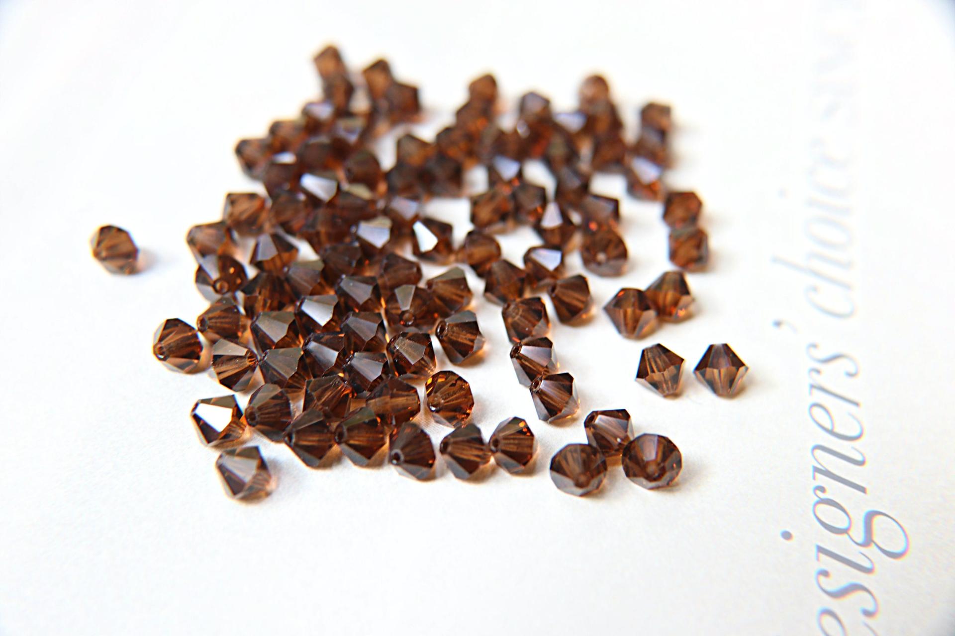 6 mm Smoked Topaz Preciosa Bicones 12/3672/144/288 Pieces Jewelry making beads Made in Czech Republic PREMIUM MATERIALS