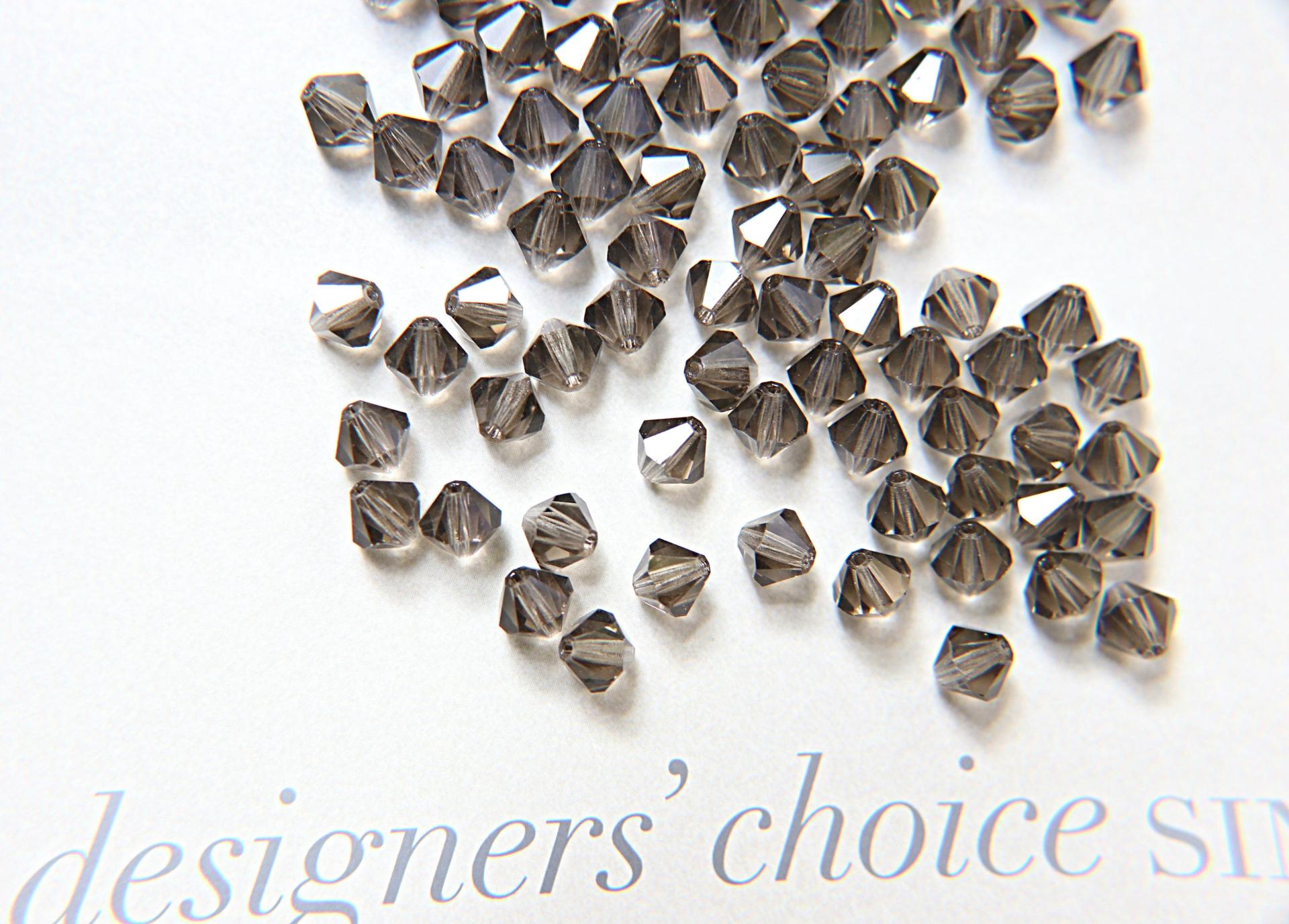 6 mm Smoky Quartz Preciosa Bicones 12/3672/144/288 Pieces Jewelry making beads Made in Czech Republic premium materials, vintage findings