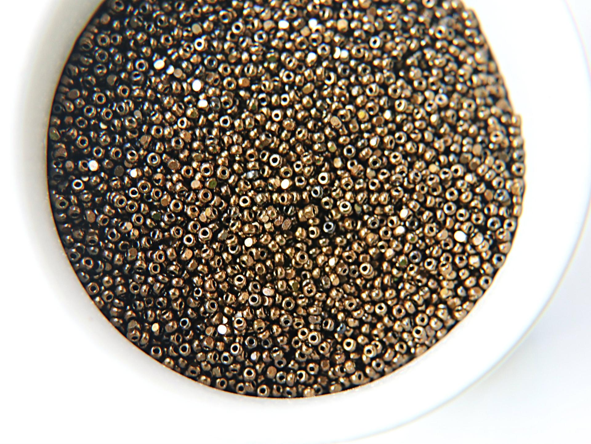 11/0 Charlotte true Cut Beads Metallic Dark Bronze 10/20/50/250/500 Grams 1300 Pieces Metallic 2.0mm embroidery materials, jewelry making