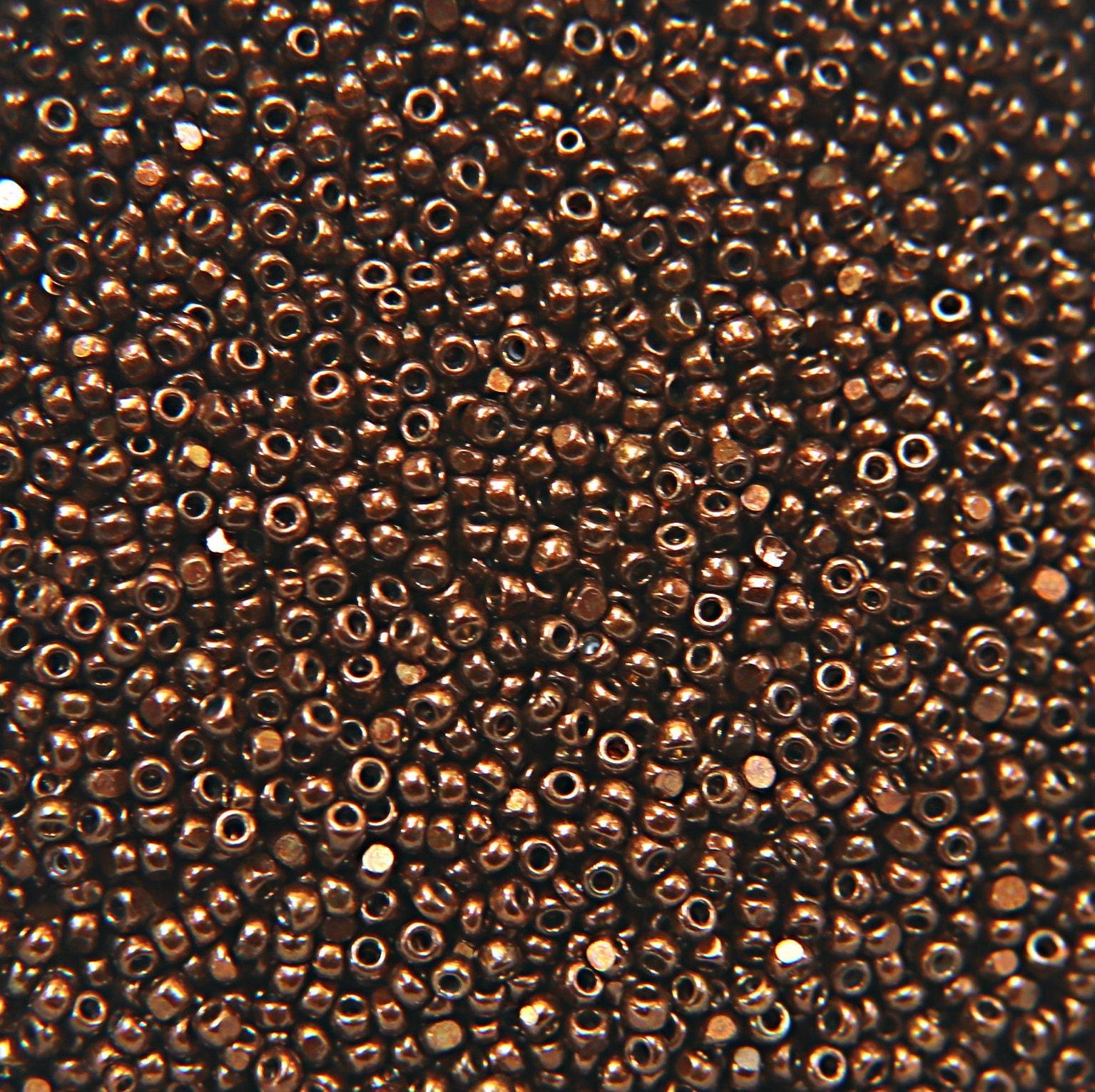 13/0 Charlotte Cut Beads Metallic Dark Copper 5/10/20/50/250/500 Grams craft supplies, jewelry making, embroidery materials, vintage beads