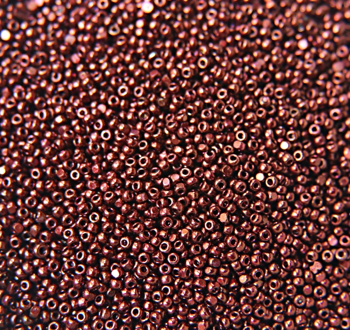 13/0 Charlotte Cut Beads Raspberry Dark Metallic 5/10/20/50/250/500 Grams craft supplies, jewelry making, embroidery materials, vintage