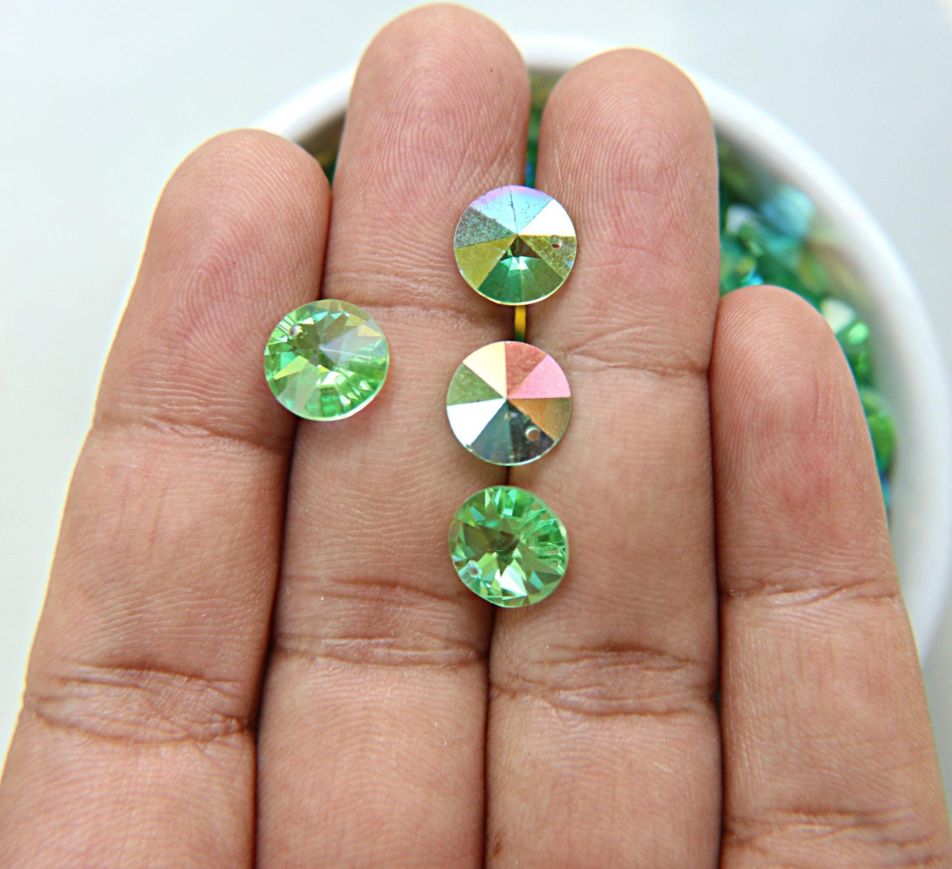 10mm SWAROVSKI 6428 Rivoli Crystal Pendant Beads in (8 Colors) 2/4/24/72/144 Pieces