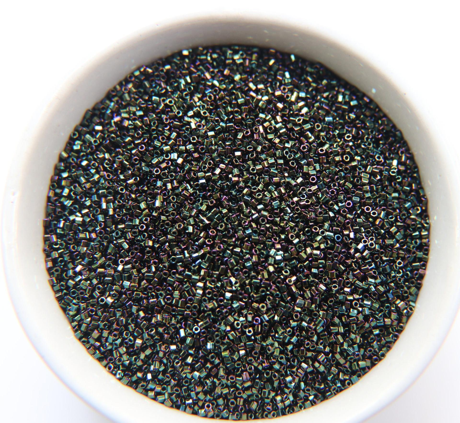 15/0 MIYUKI Hex Metallic Forest Green Iris Japanese Beads 10/20/50/100 Grams Premium Materials