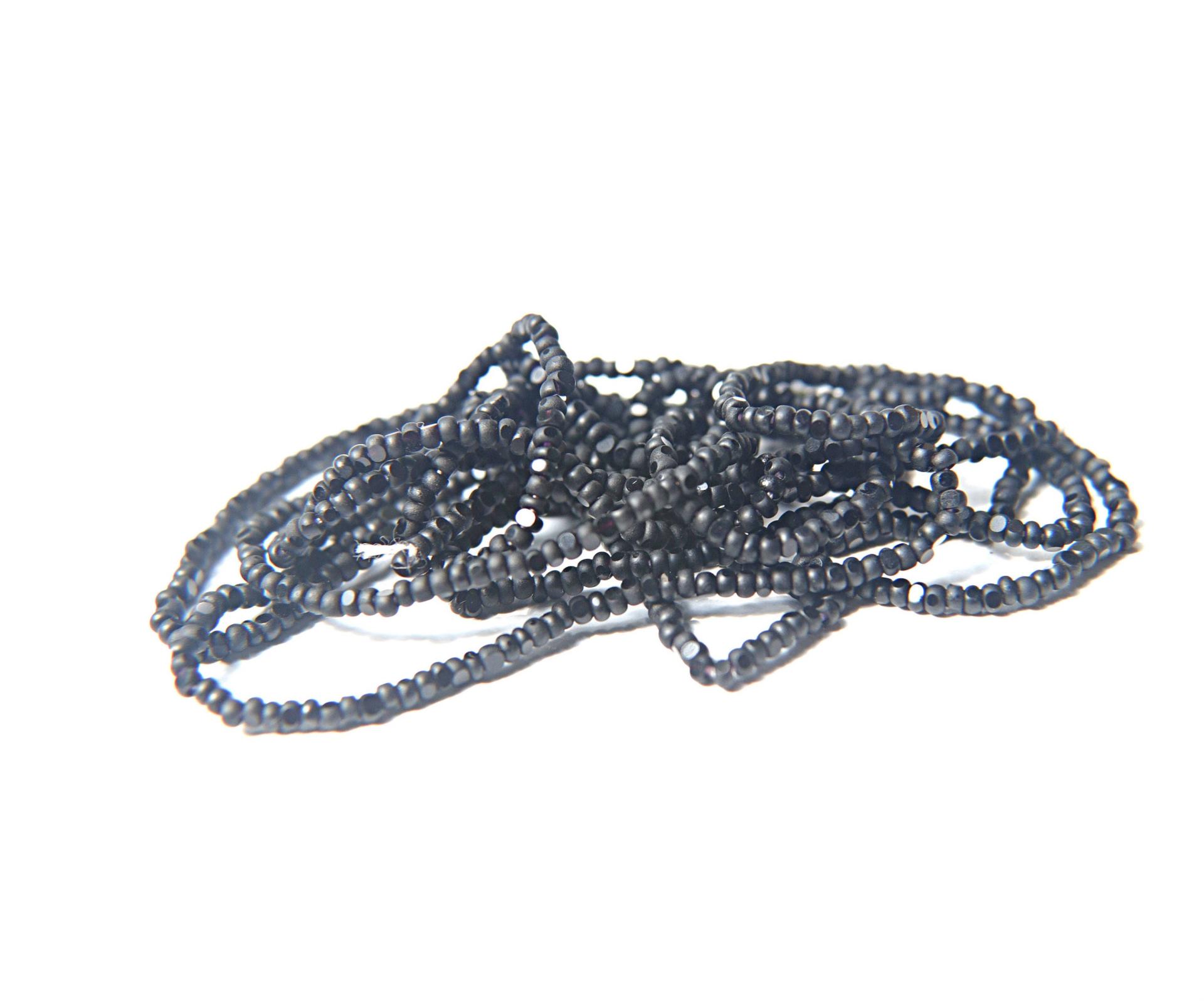 11/0 Charlotte true Cut Beads Matt Black 10/20/50/250/500 Grams (10 Grams 1300 Pieces)