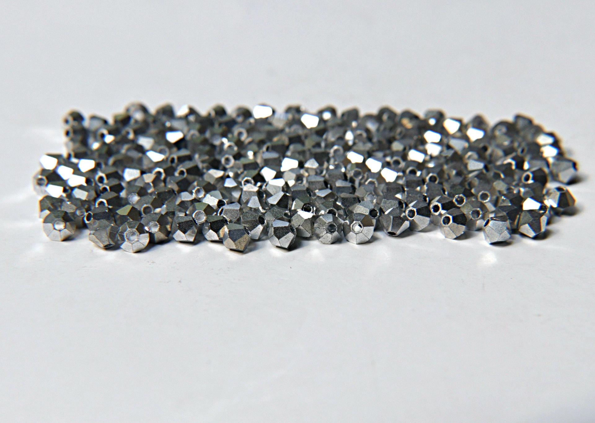 4/5 mm Swarovski Crystal Metallic Crystal Comet Argent Light 2X FC Bicone beads 12/36/72/144/432/720 Pieces wessing embellishments