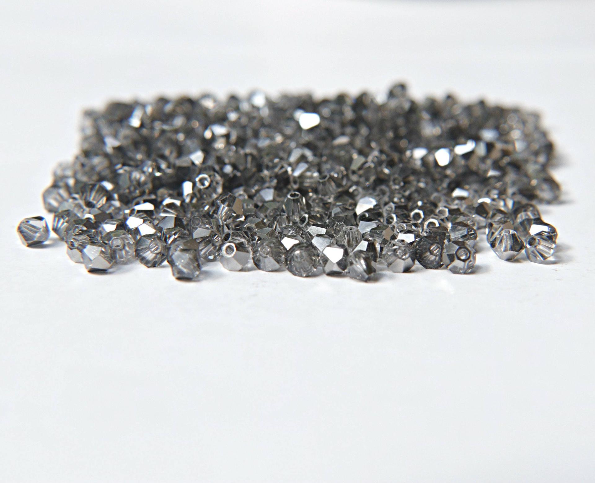 Crystal Silver Night (2.5mm) Swarovski Bicone XILLION 36/72/144/432/1000 Pieces