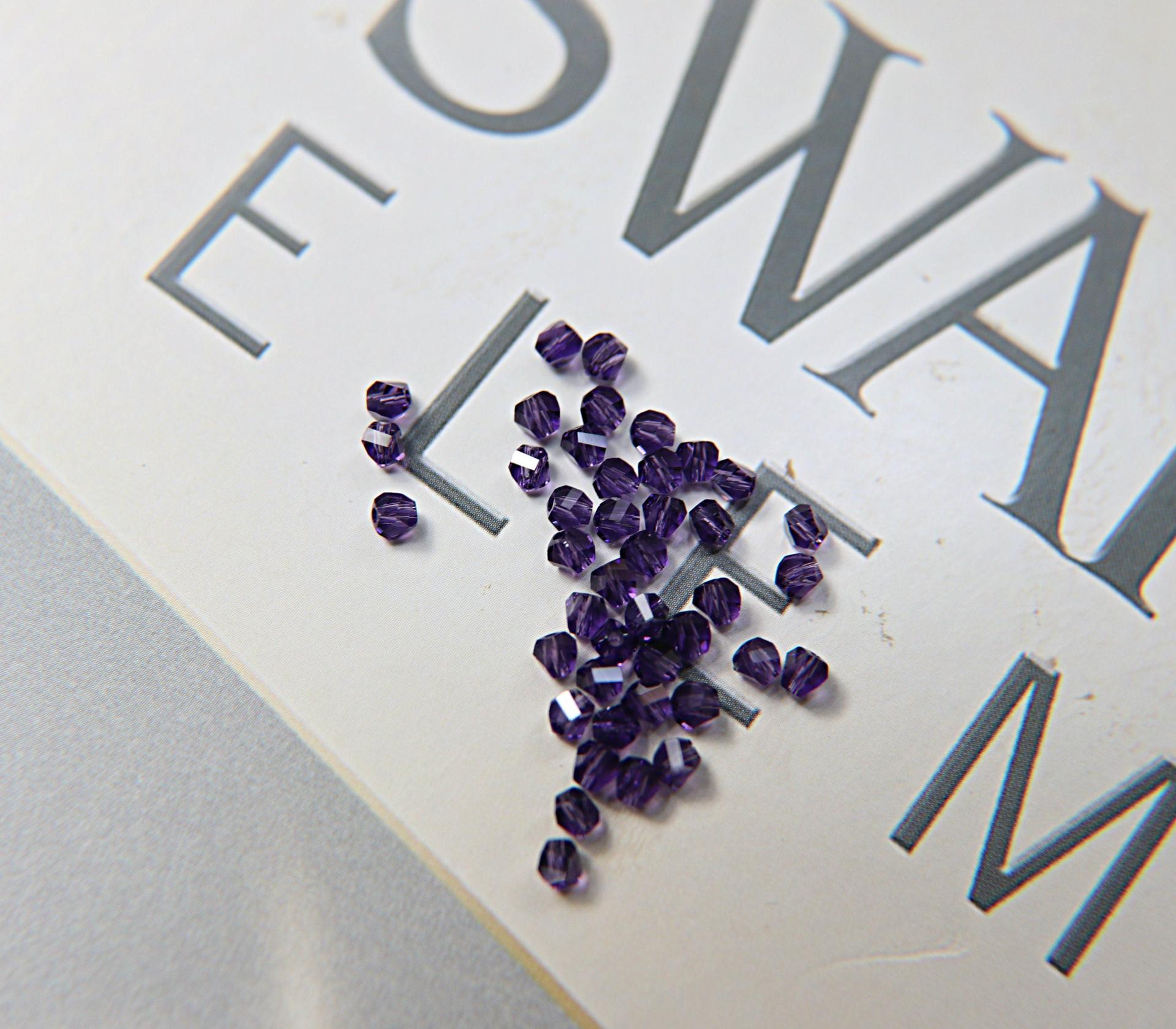 3mm Swarovski Purple Velvet Beads 5020 Faceted Helix Bead 6/12/36/72/144/288/720/1440 Pieces Jewelry making beads