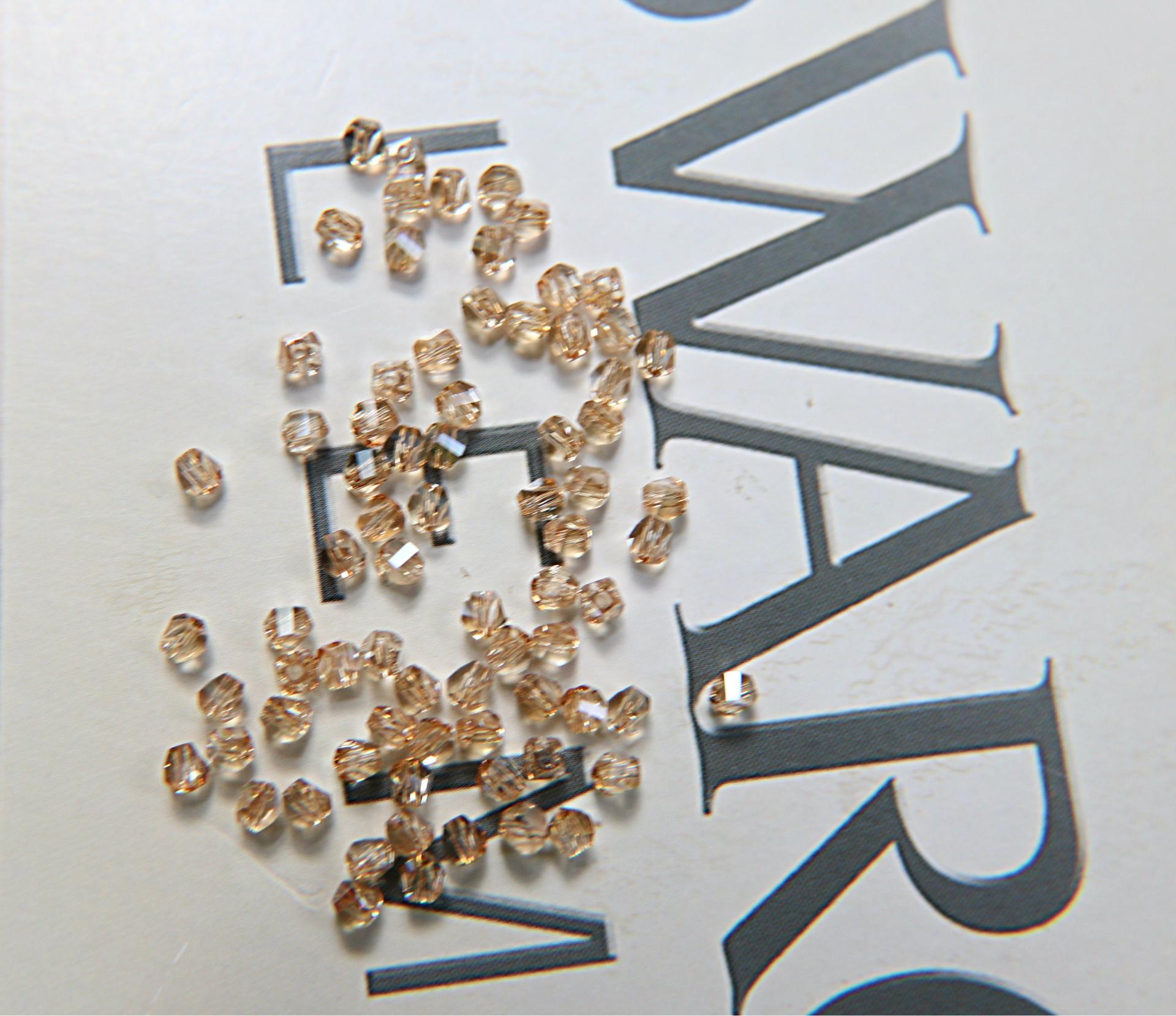 3mm Swarovski Crystal Golden Shadow Beads 5020 Faceted Helix Bead 6/12/36/72/144/288/720/1440 Pieces Jewelry making beads, wedding decor