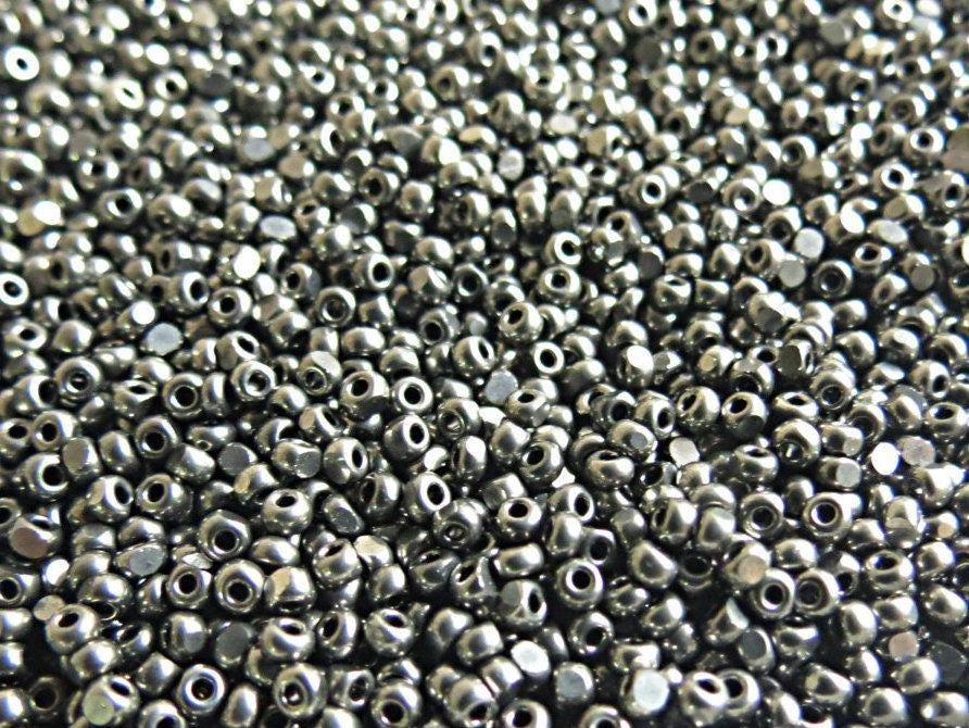 11/0 Charlotte Cut Beads Gun Metal 10/20/50/250/500 Grams 1300 Pieces Metallic 2.0mm