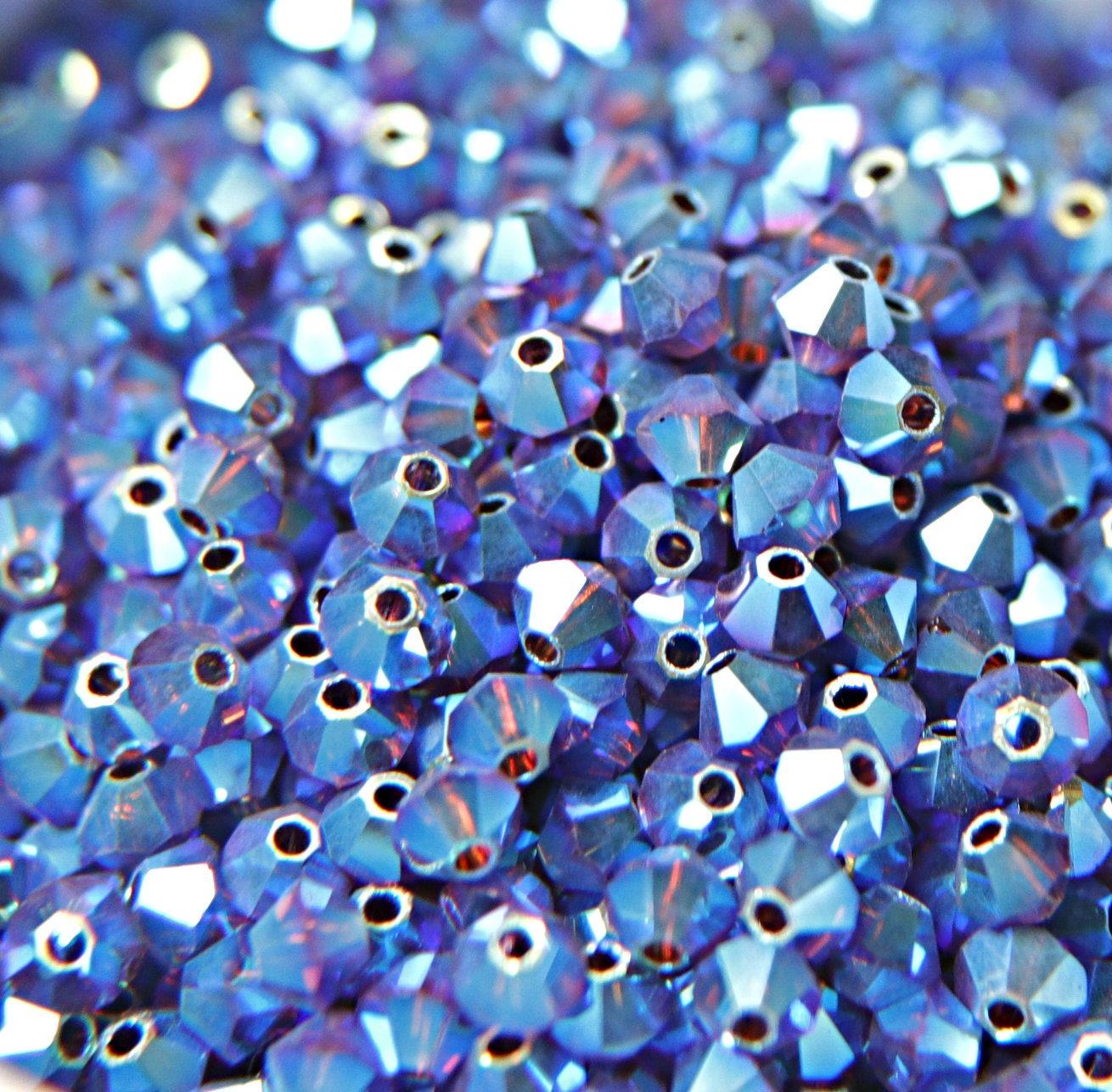 Swarovski (4mm) Burgundy AB 2X FC Bicones Rainbow Beads 36/72/144/432/720 Pieces (515) rainbow beads, jewelry making, couture embellishments